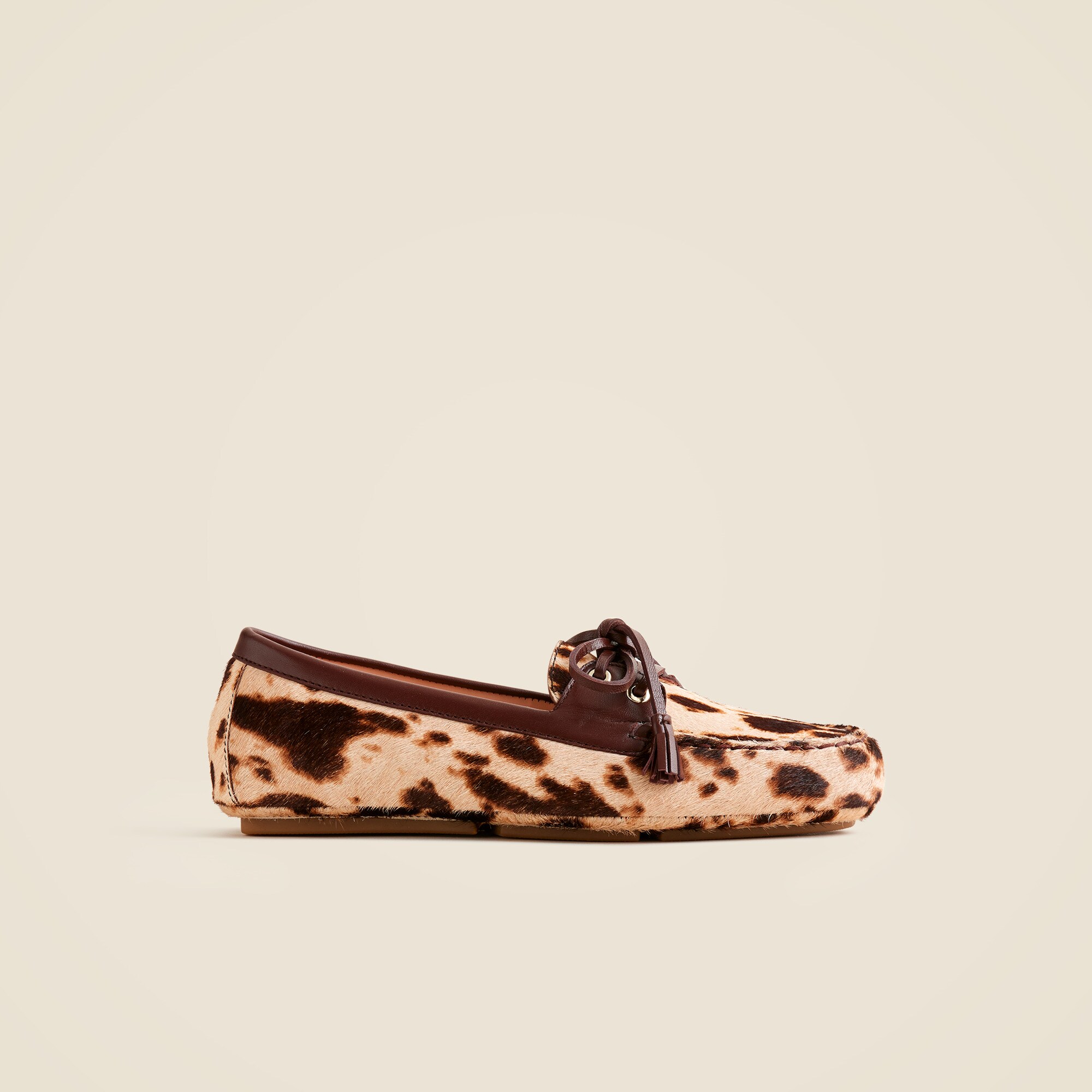J.Crew driving loafers in printed calf hair