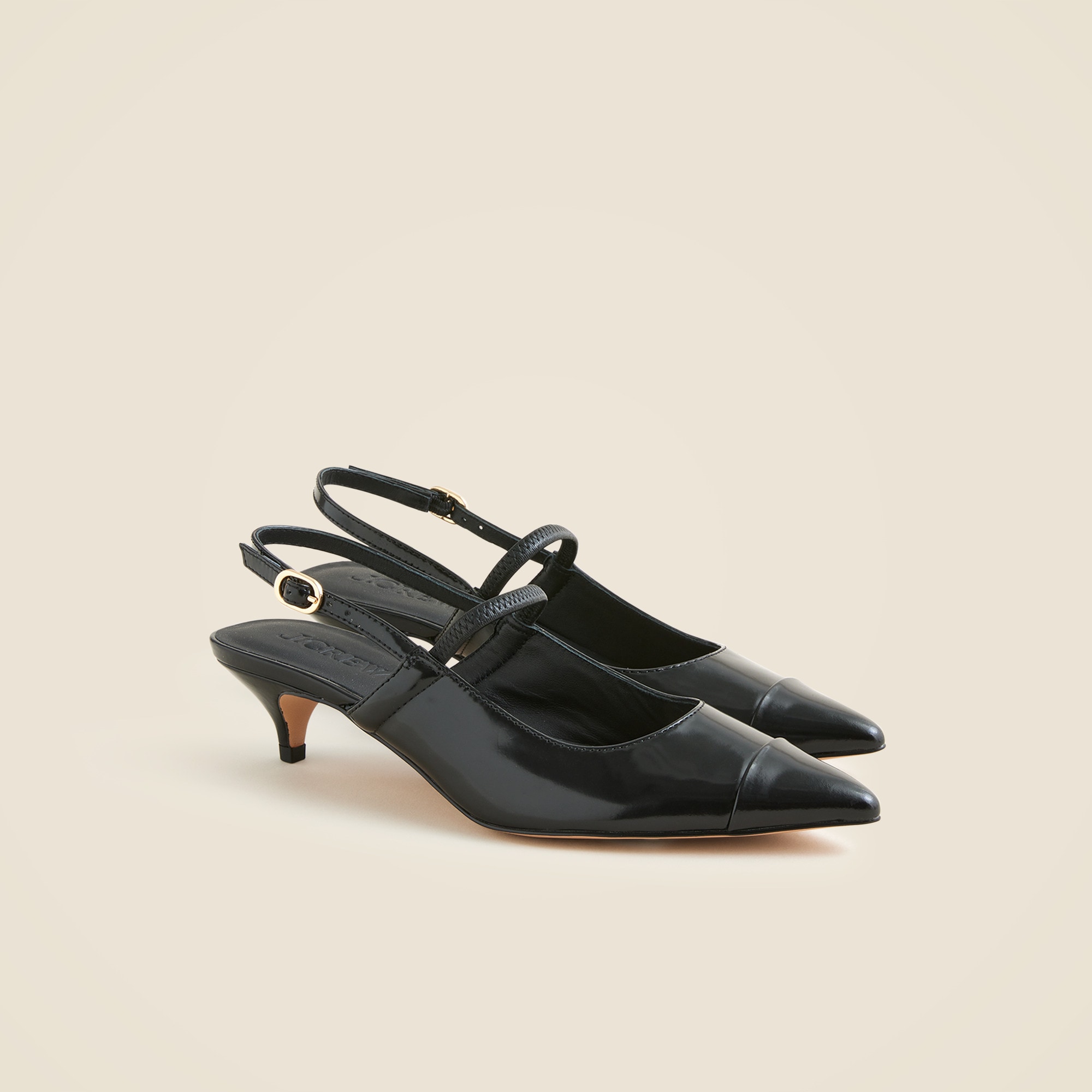 Robin Mary Jane kitten heels in spazzolato leather
