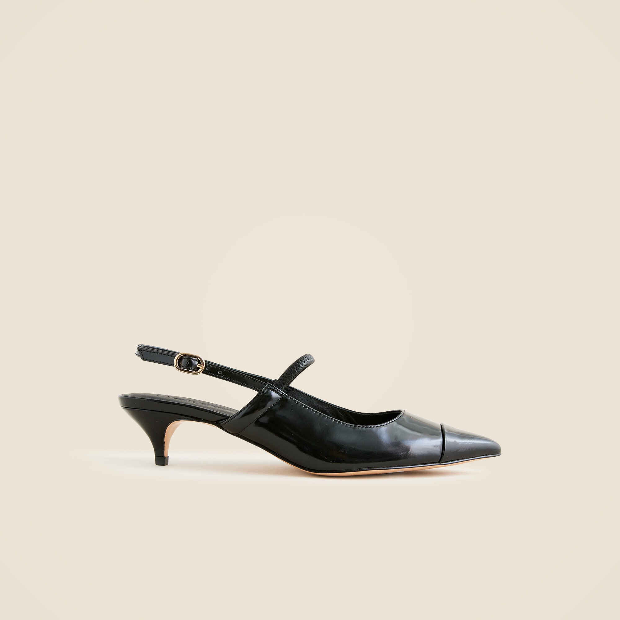 Robin Mary Jane kitten heels in spazzolato leather