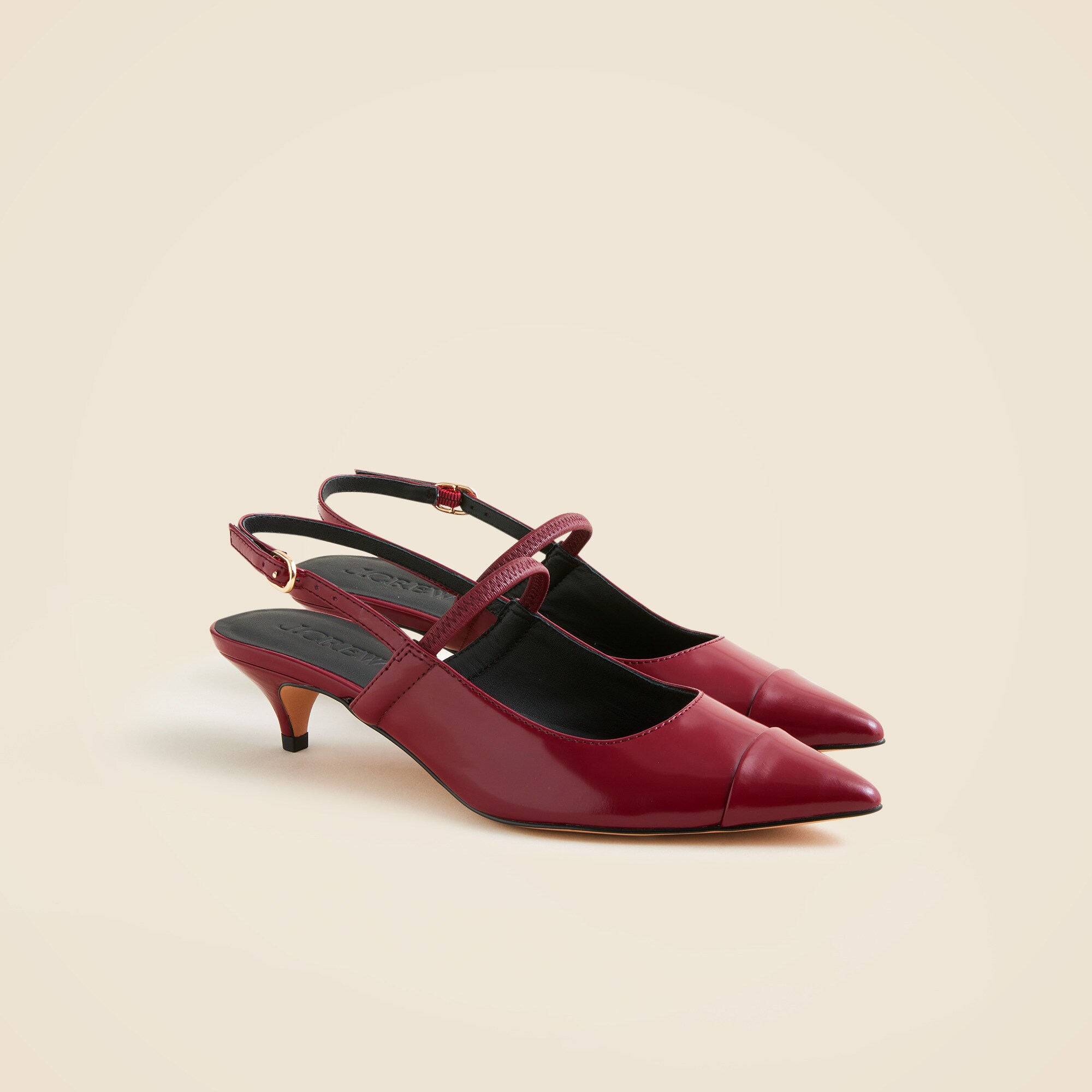 Made-in-Italy Colette Lace-up Slingback Pumps In Calf Hair For