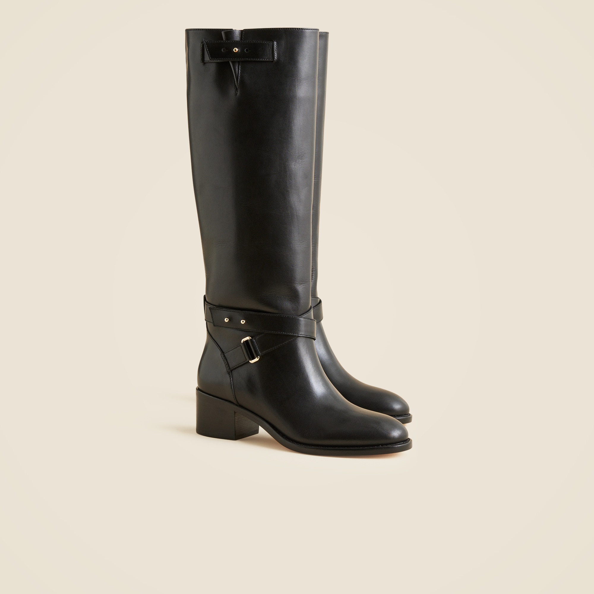Ryder knee-high boots in leather