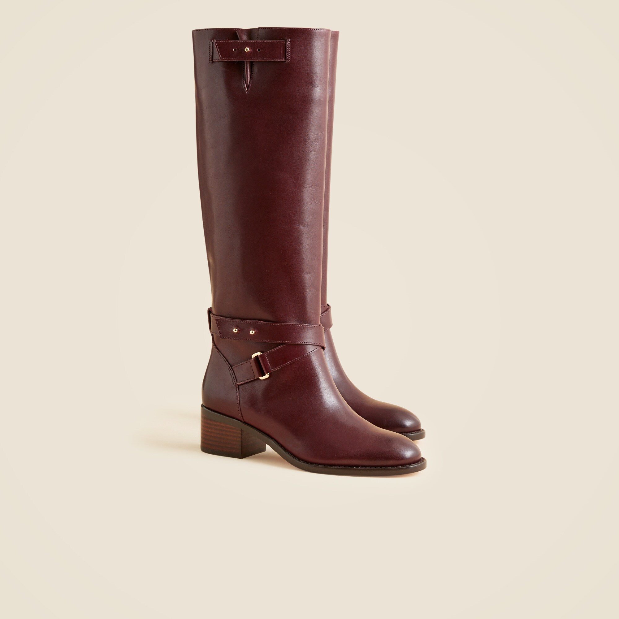 Ryder knee-high boots in leather