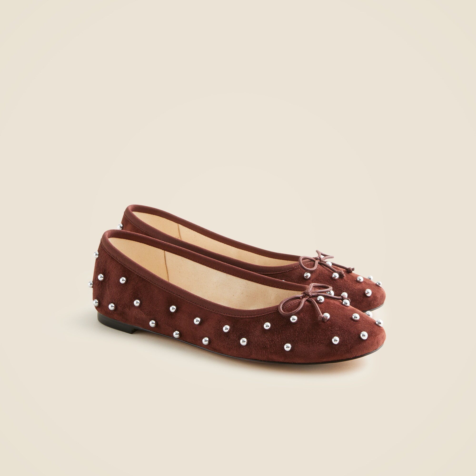 Andi ballet flats in beaded suede