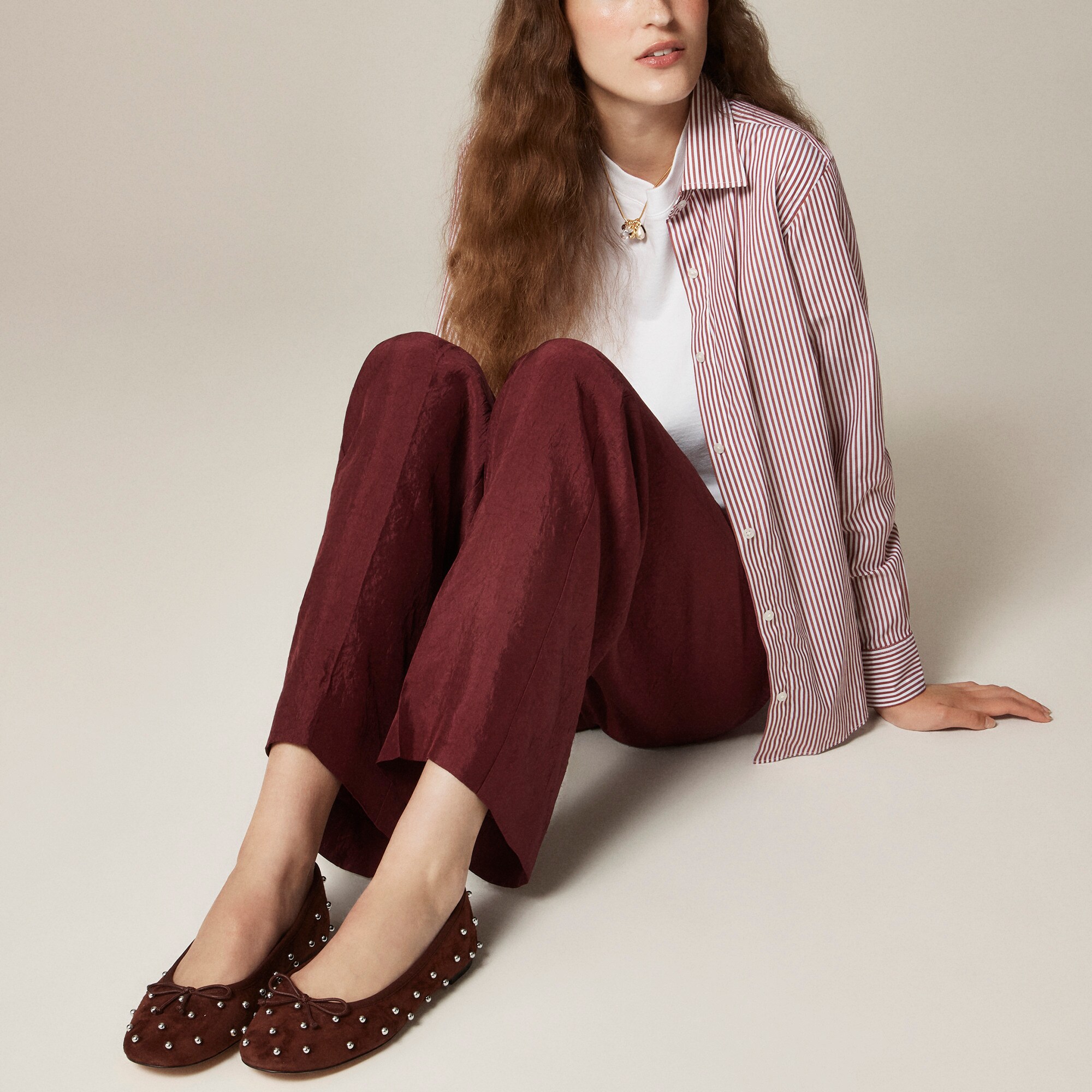 Andi ballet flats in beaded suede