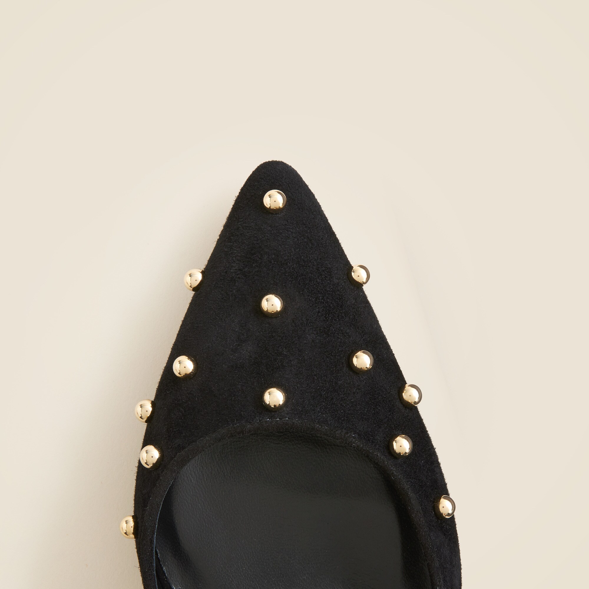 Made-in-Italy Colette suede slingback heels with beads