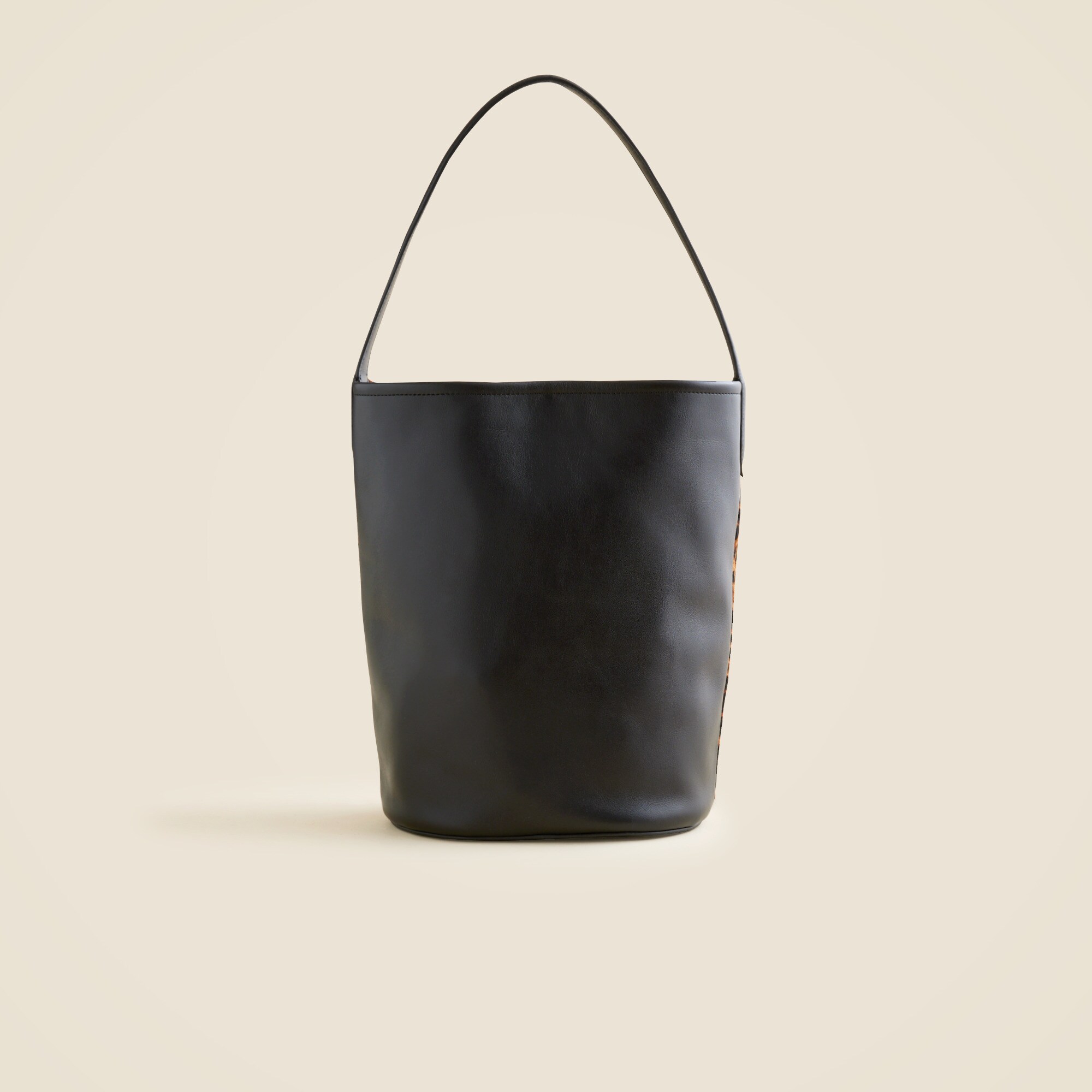 Berkeley bucket bag in leopard-print calf hair and leather