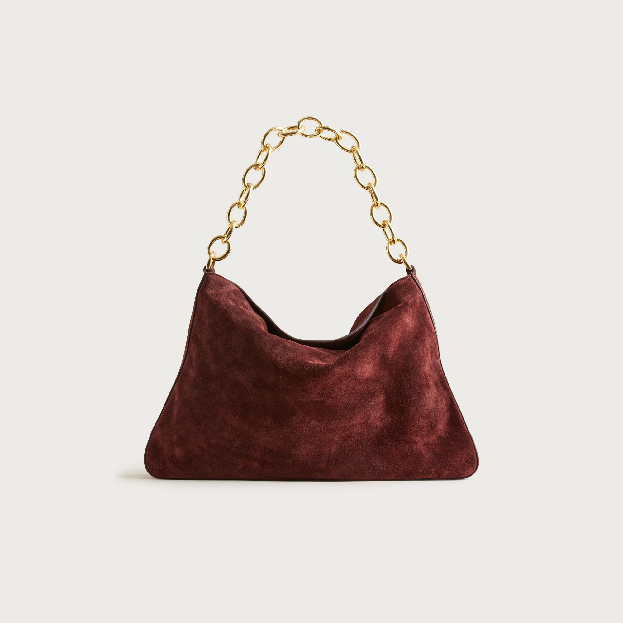 Berkeley chainlink shoulder bag in suede