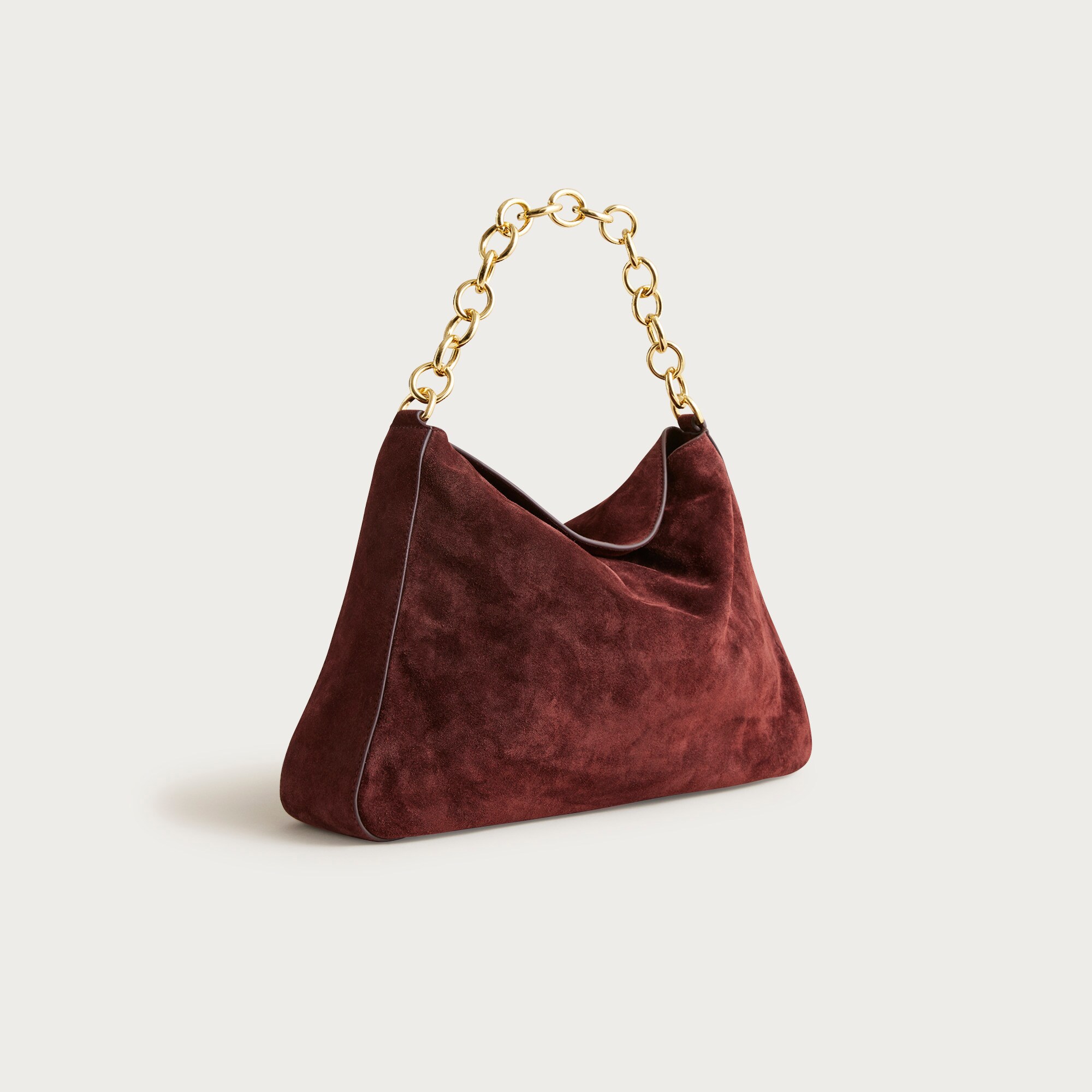 Berkeley Chainlink Shoulder Bag In Suede For Women | J.Crew