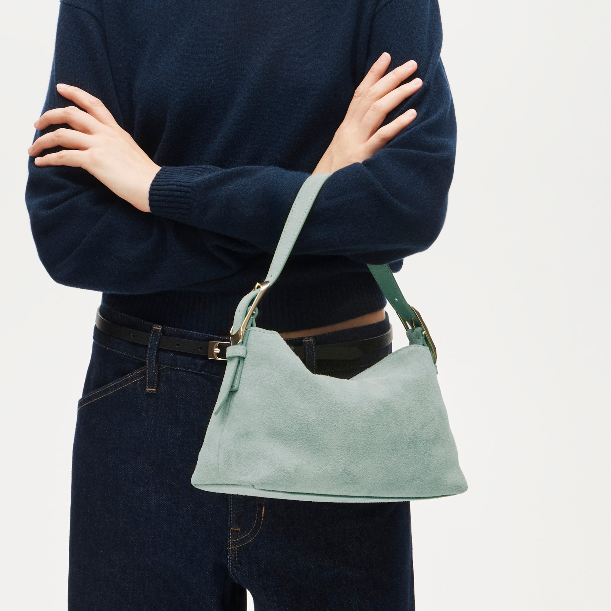 Berkeley small shoulder bag in suede