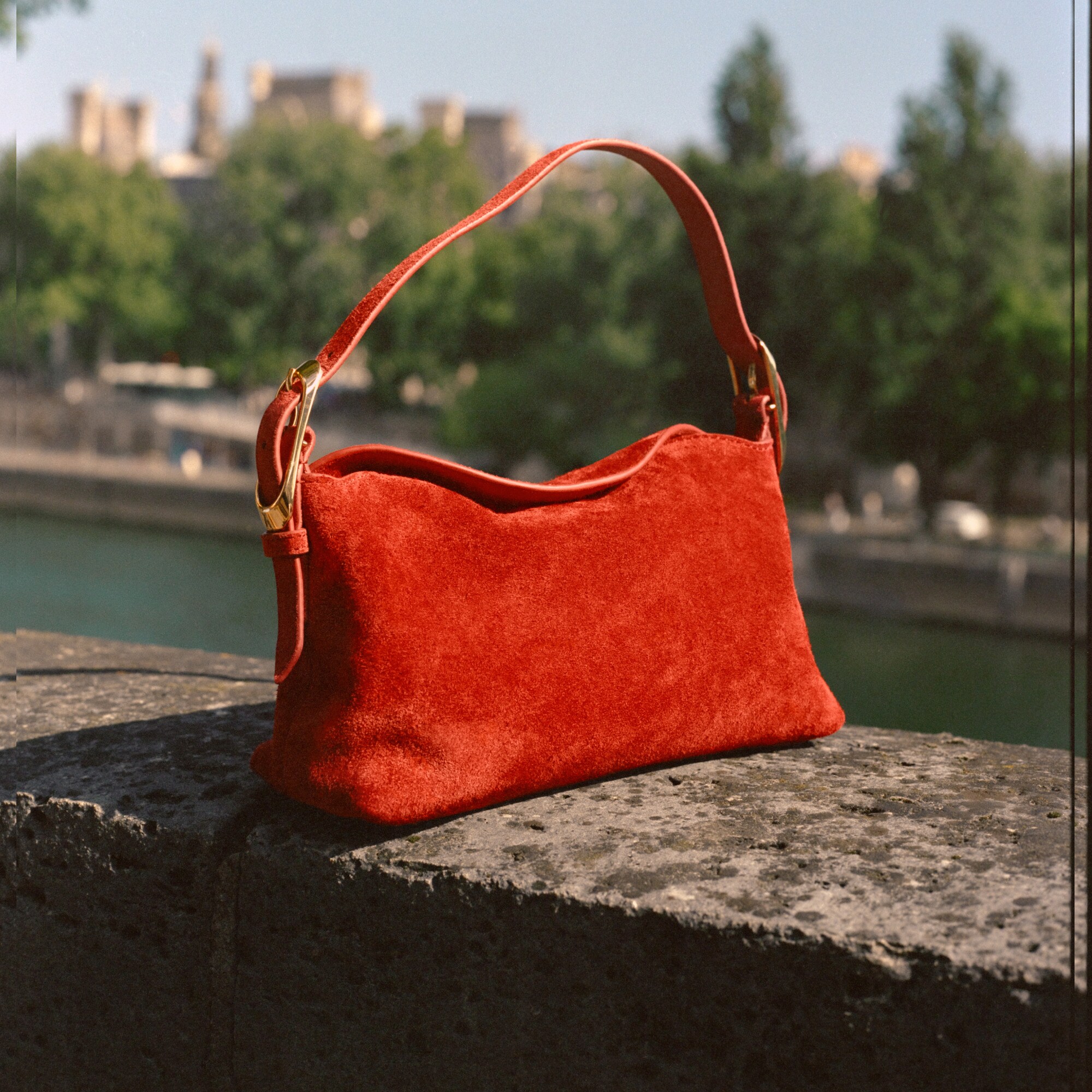 Berkeley Small Shoulder Bag In Suede For Women | J.Crew