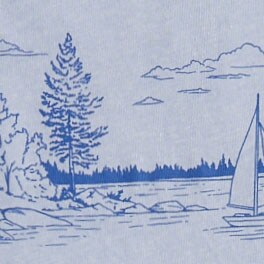 USA map graphic tee HTHR FADED CHAMBRAY