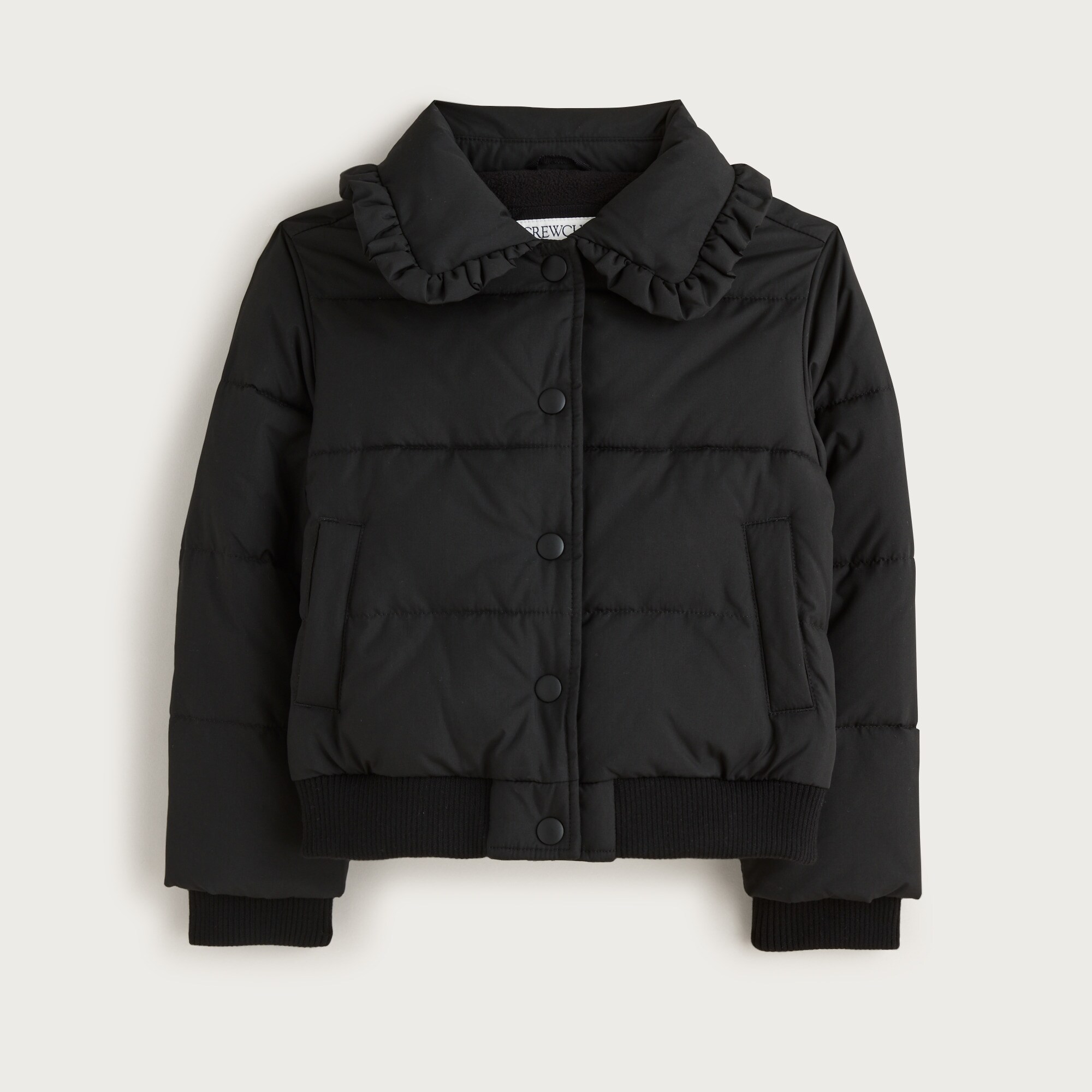  Girls' ruffle-collar puffer jacket with PrimaLoft&reg;