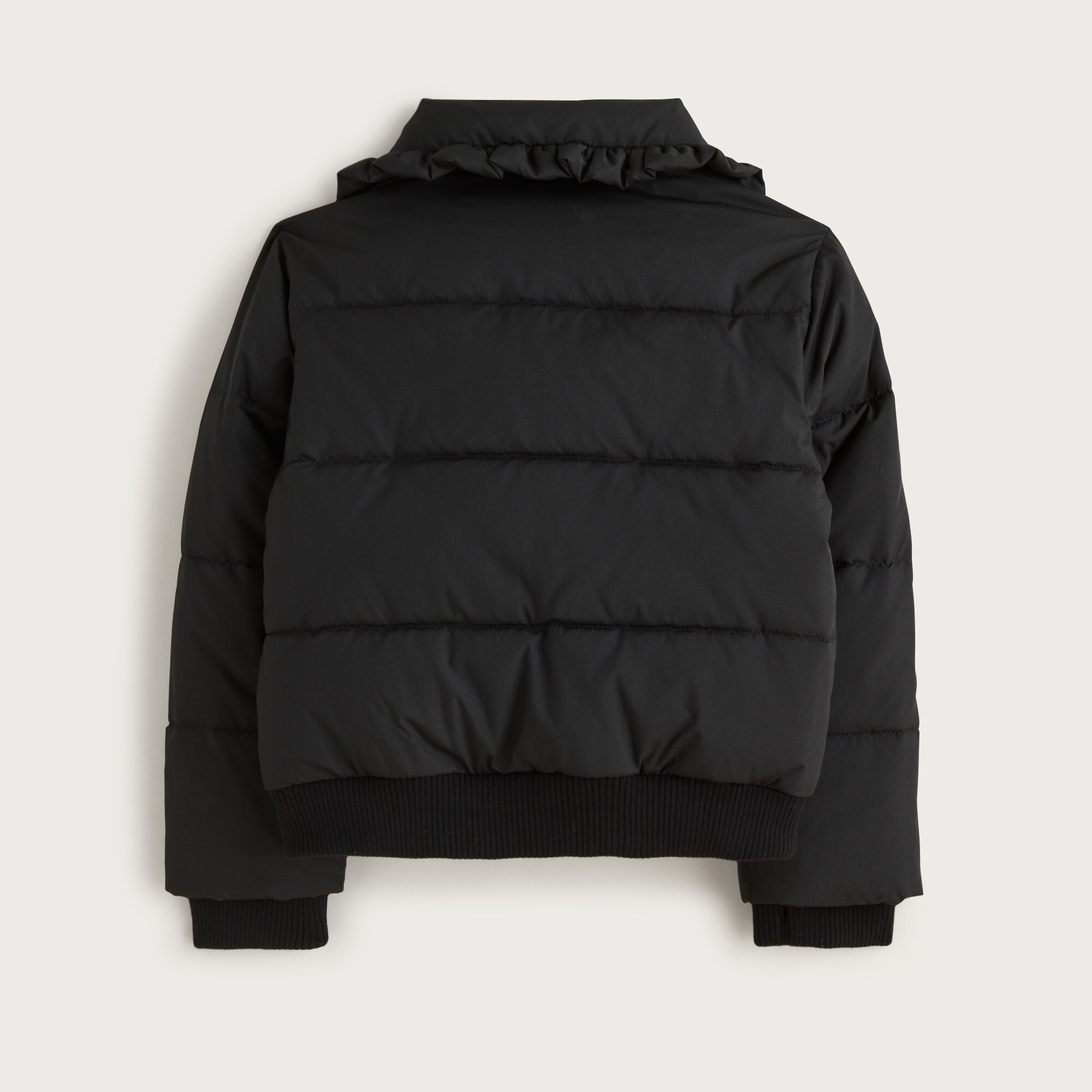 Girls' ruffle-collar puffer jacket with PrimaLoft®