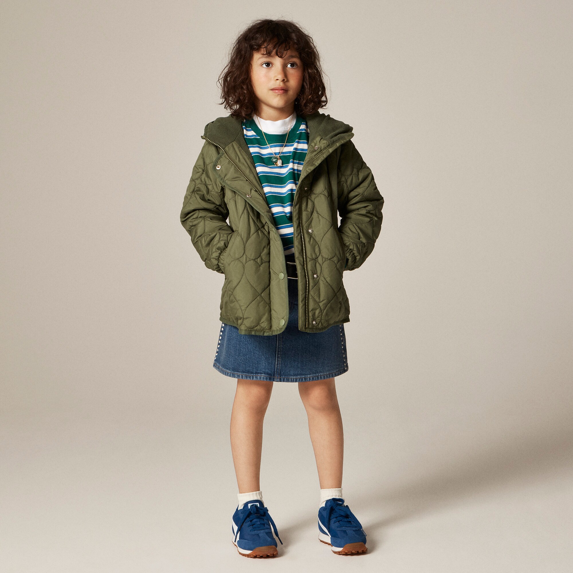 Girls' Pippa quilted jacket with PrimaLoft®