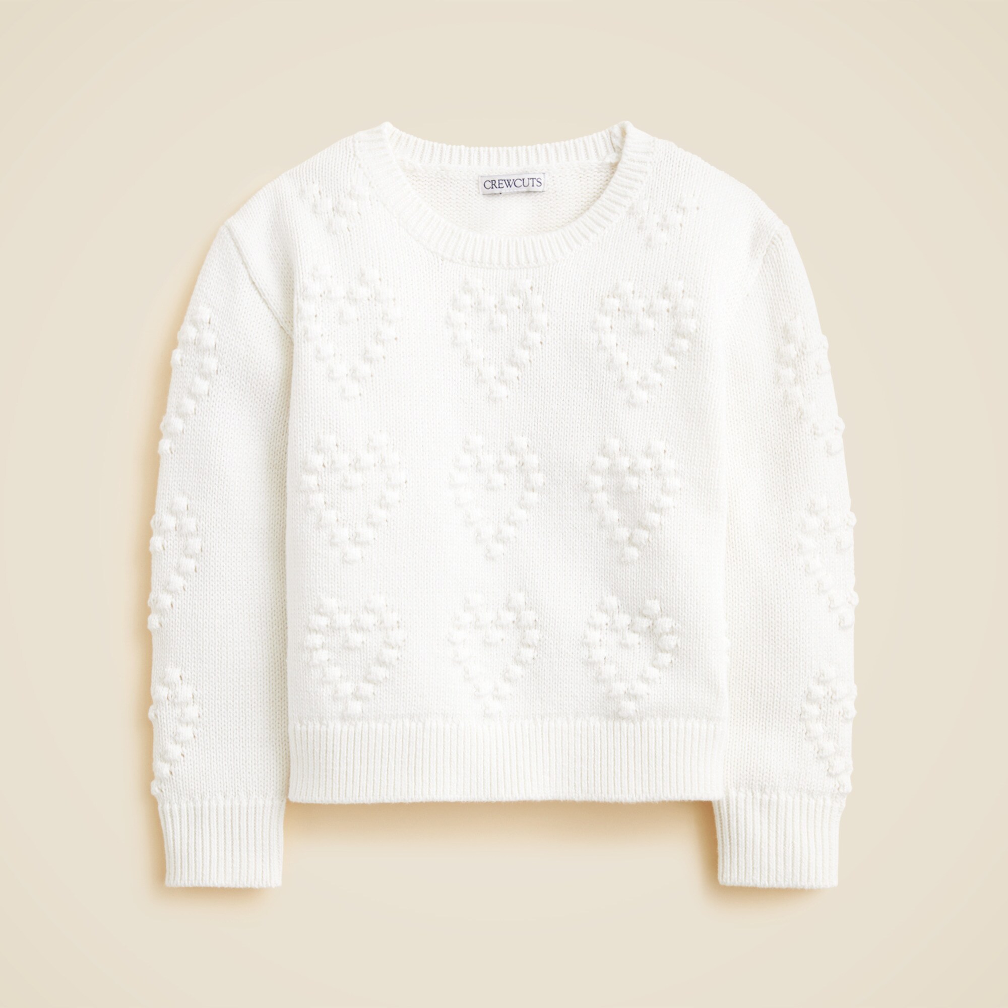 Girls' heart-bobble sweater