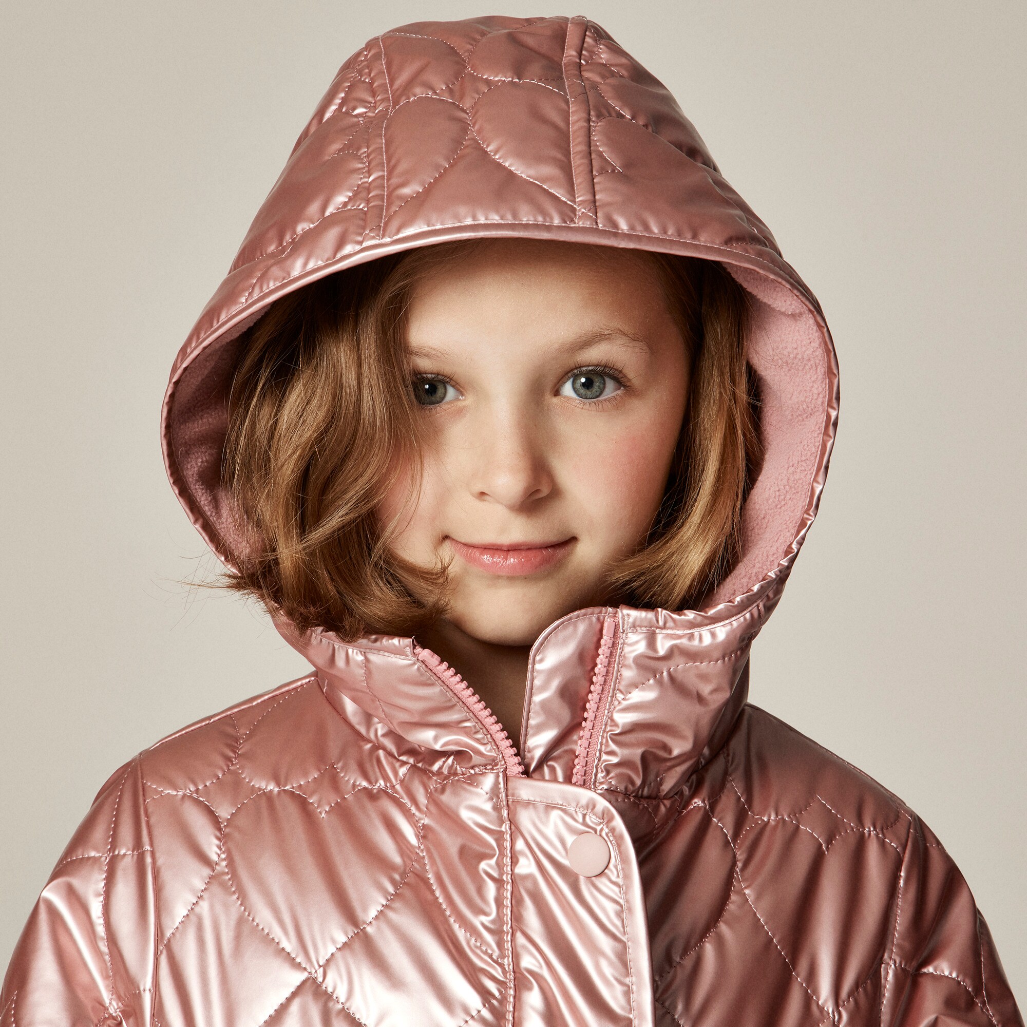 Girls' Pippa metallic quilted jacket with PrimaLoft®