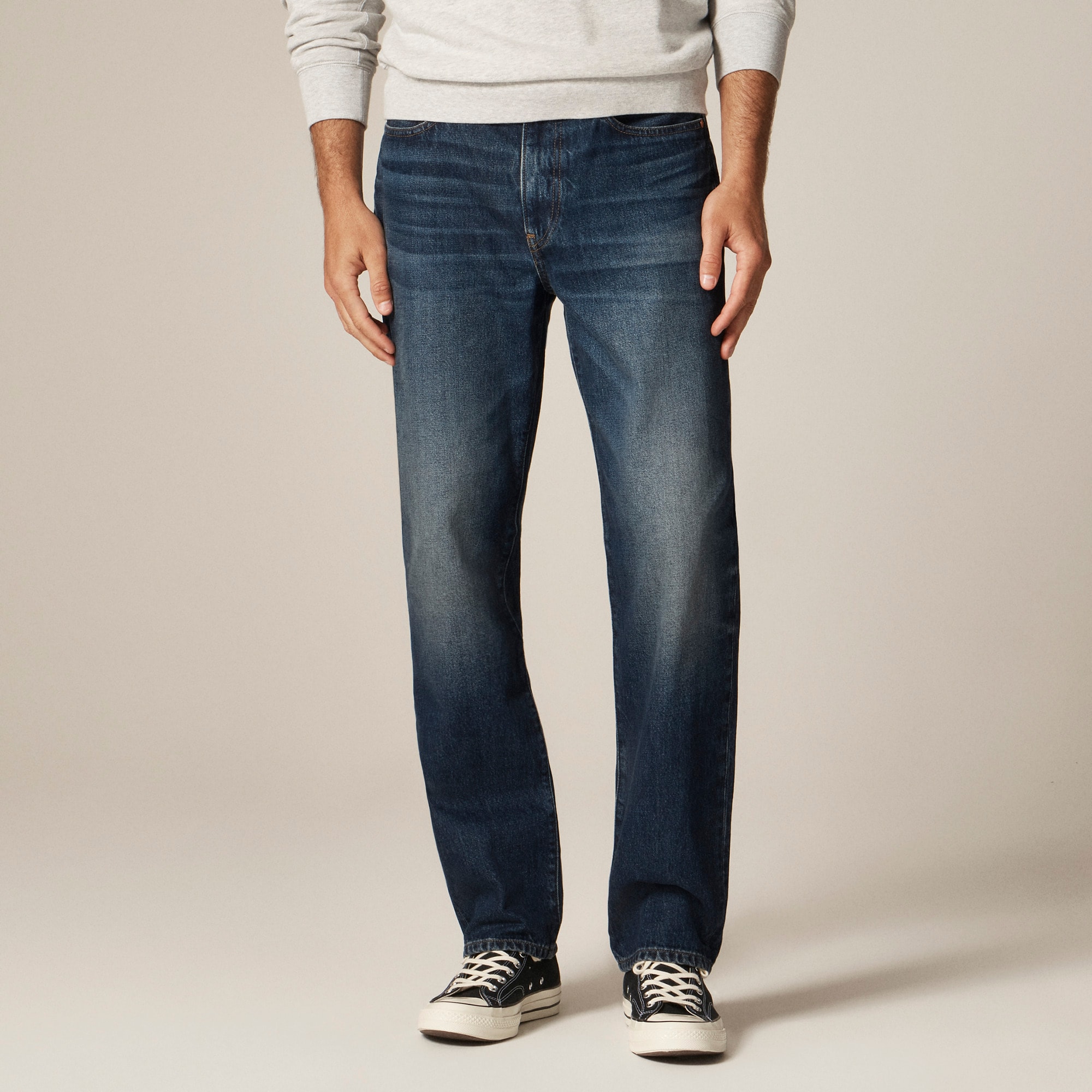 mens Classic jean in vintage dark wash denim