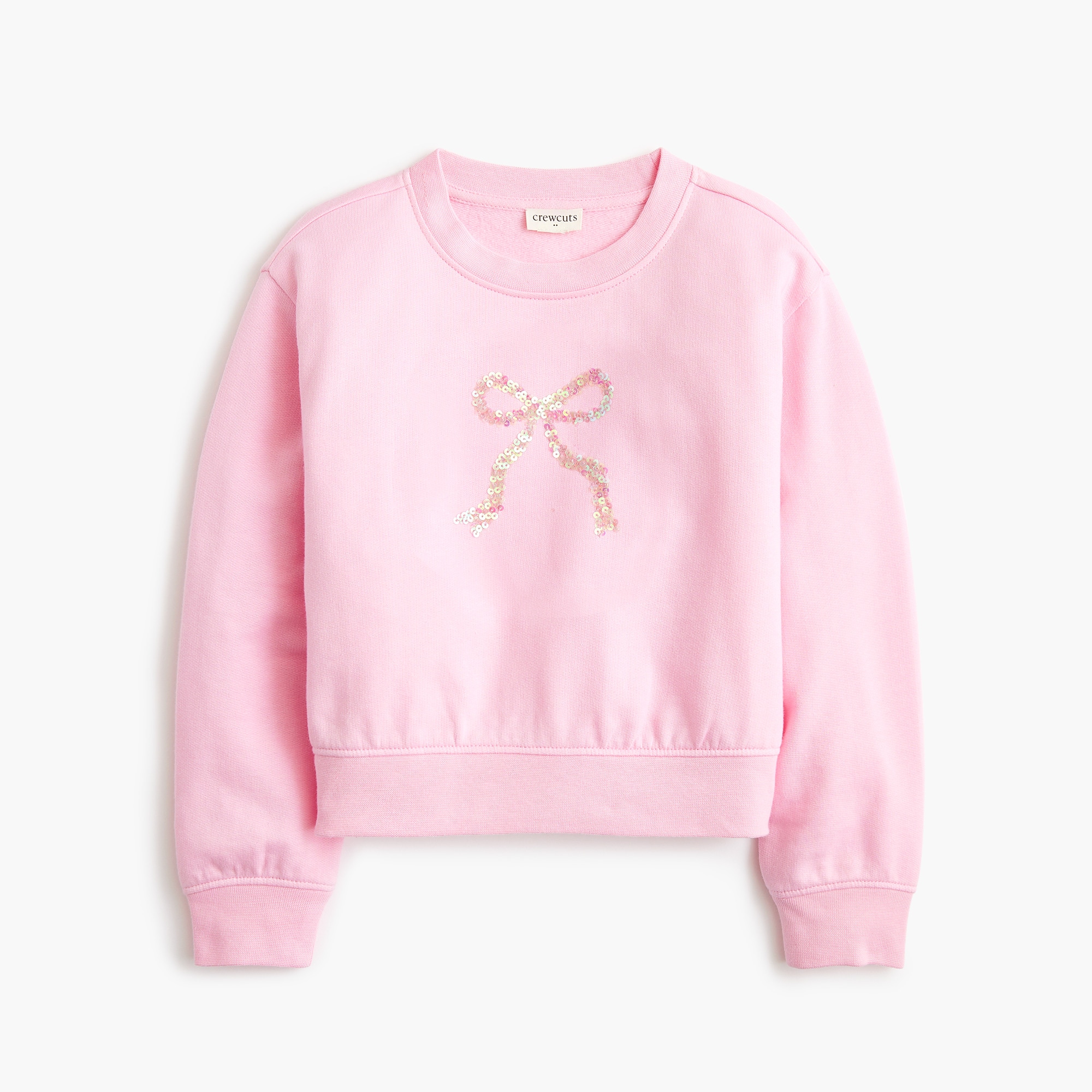 girls Girls' sequin bow sweatshirt