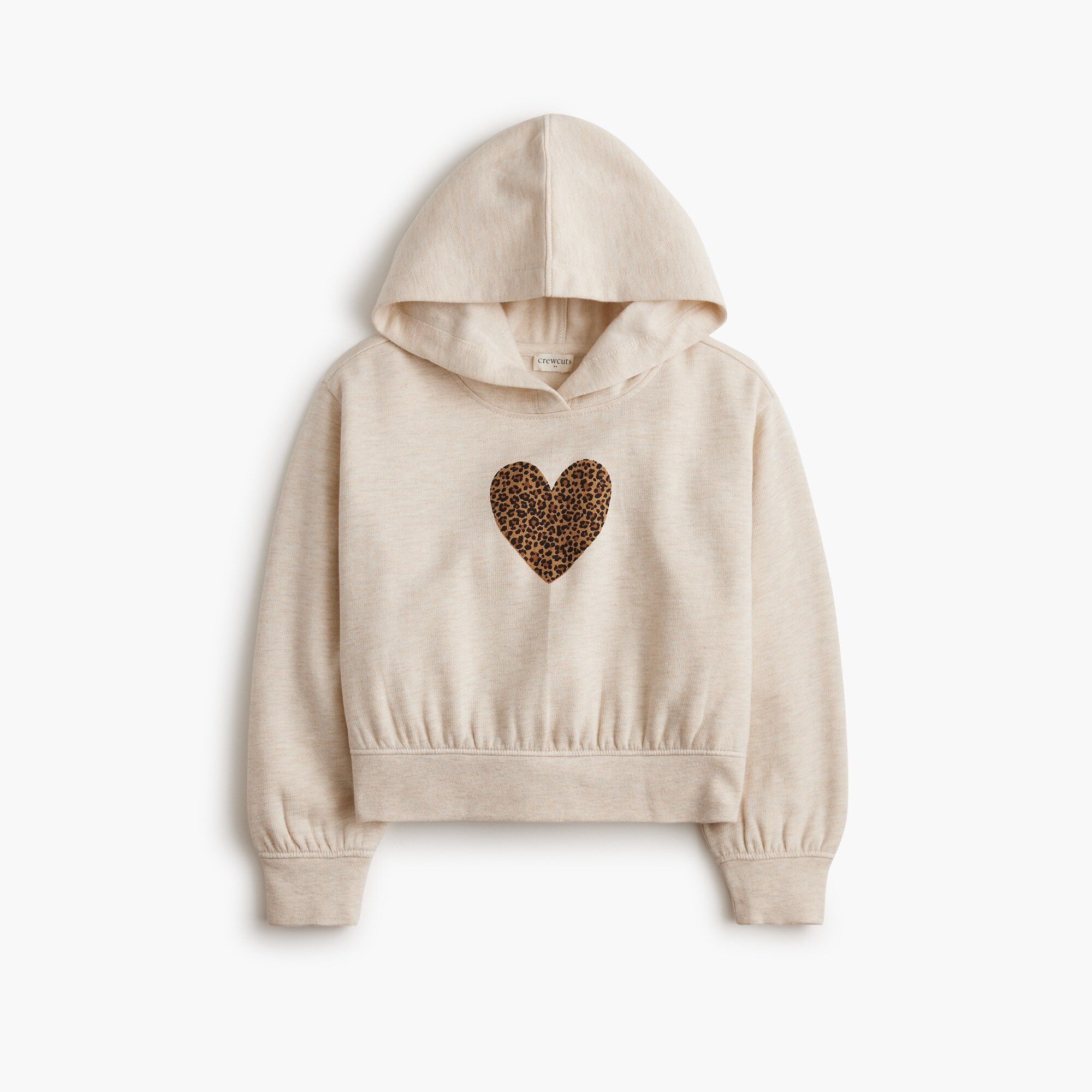 girls' leopard heart hoodie for girls