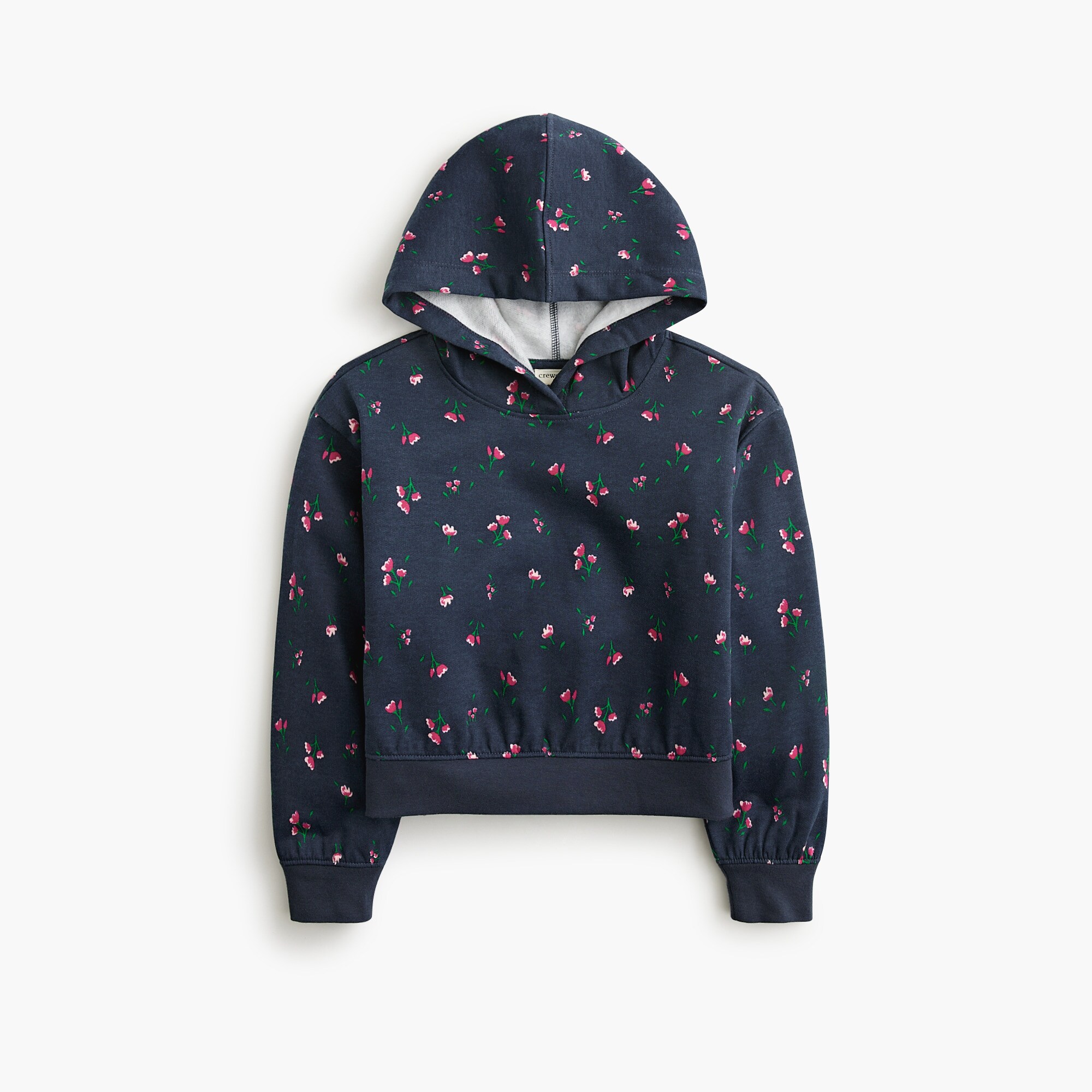  Girls' floral-print hoodie