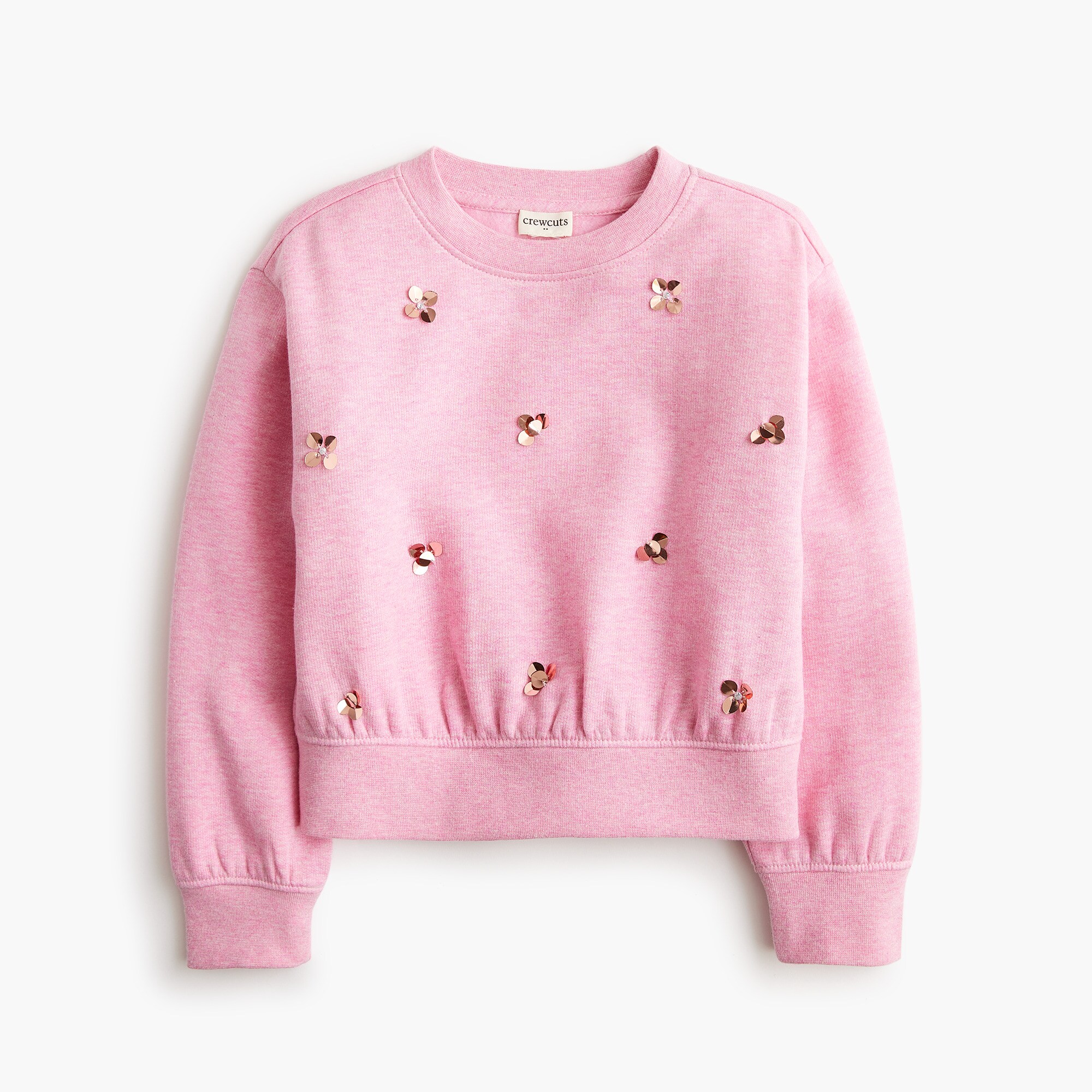 girls' sequin flower crewneck sweatshirt for girls