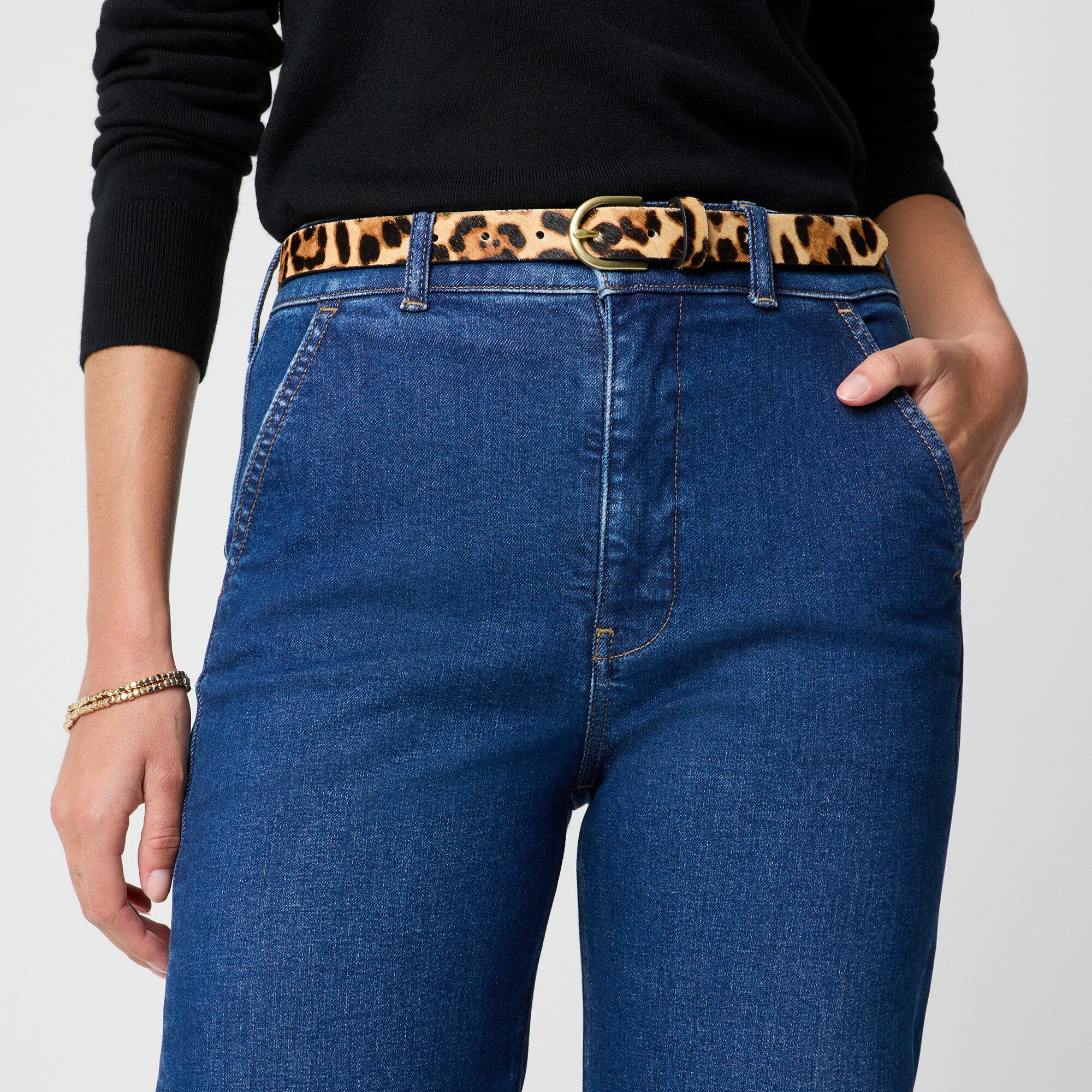 High-rise wide-leg jean in all-day stretch