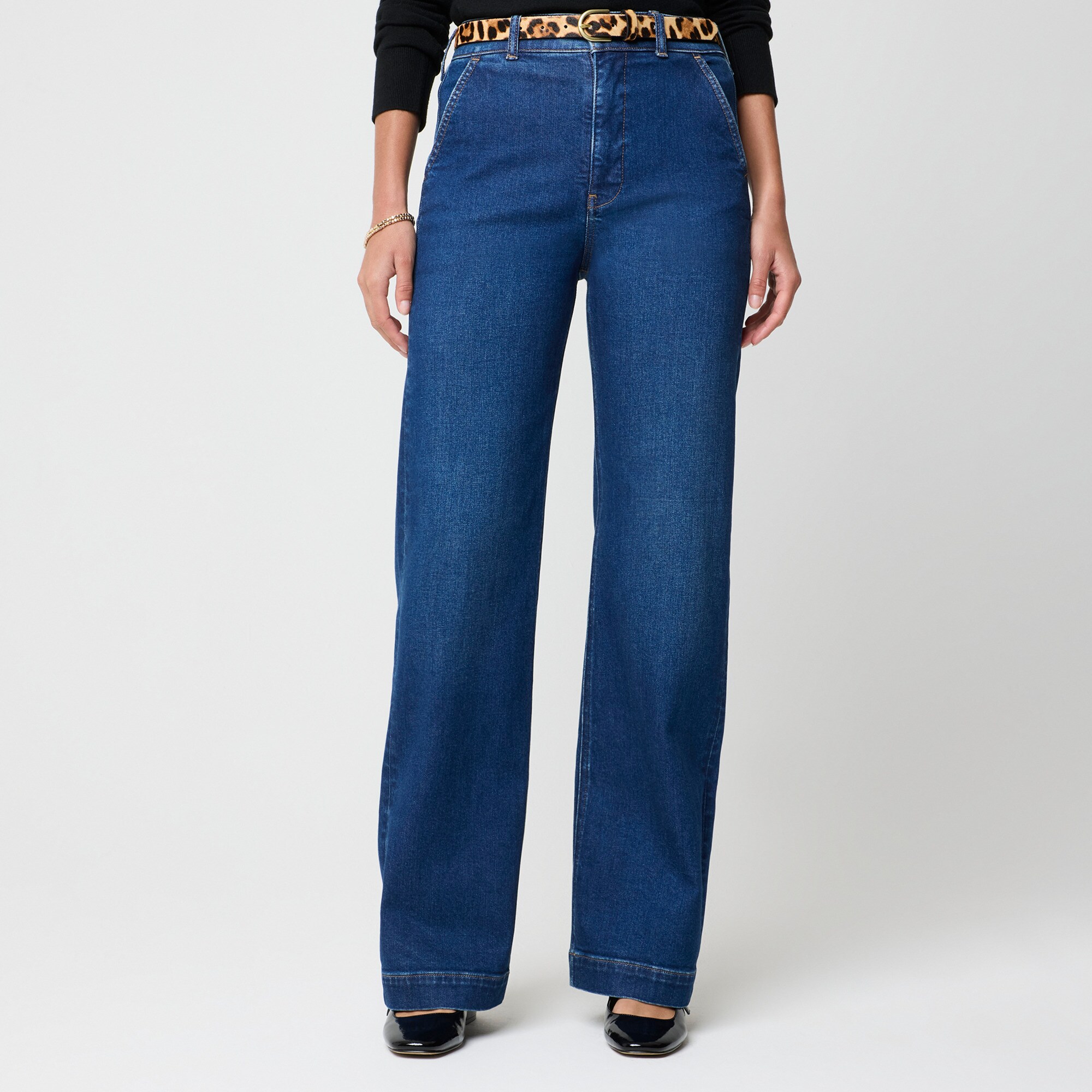 Tall high-rise wide-leg jean in all-day stretch