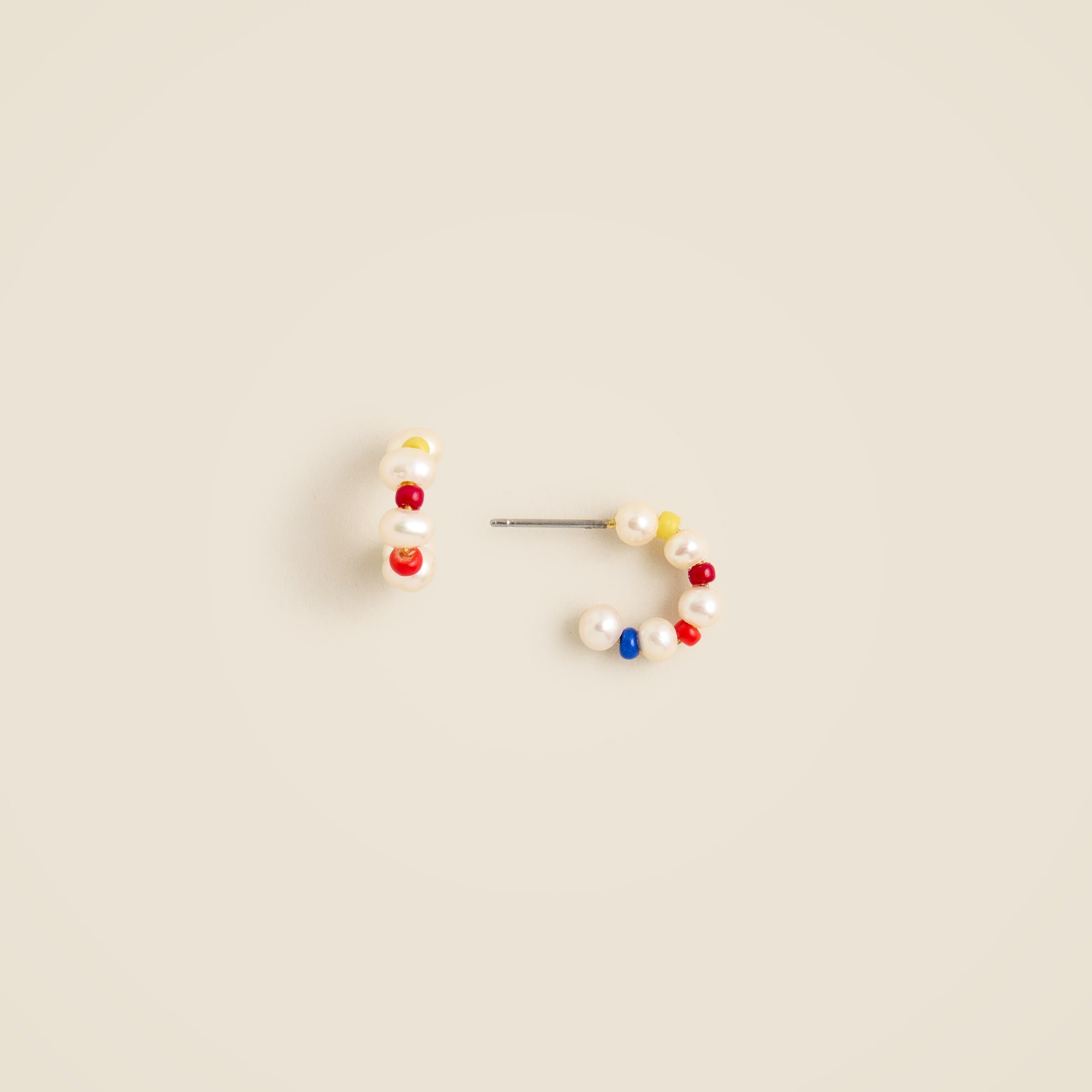 womens Freshwater pearl and bead earrings
