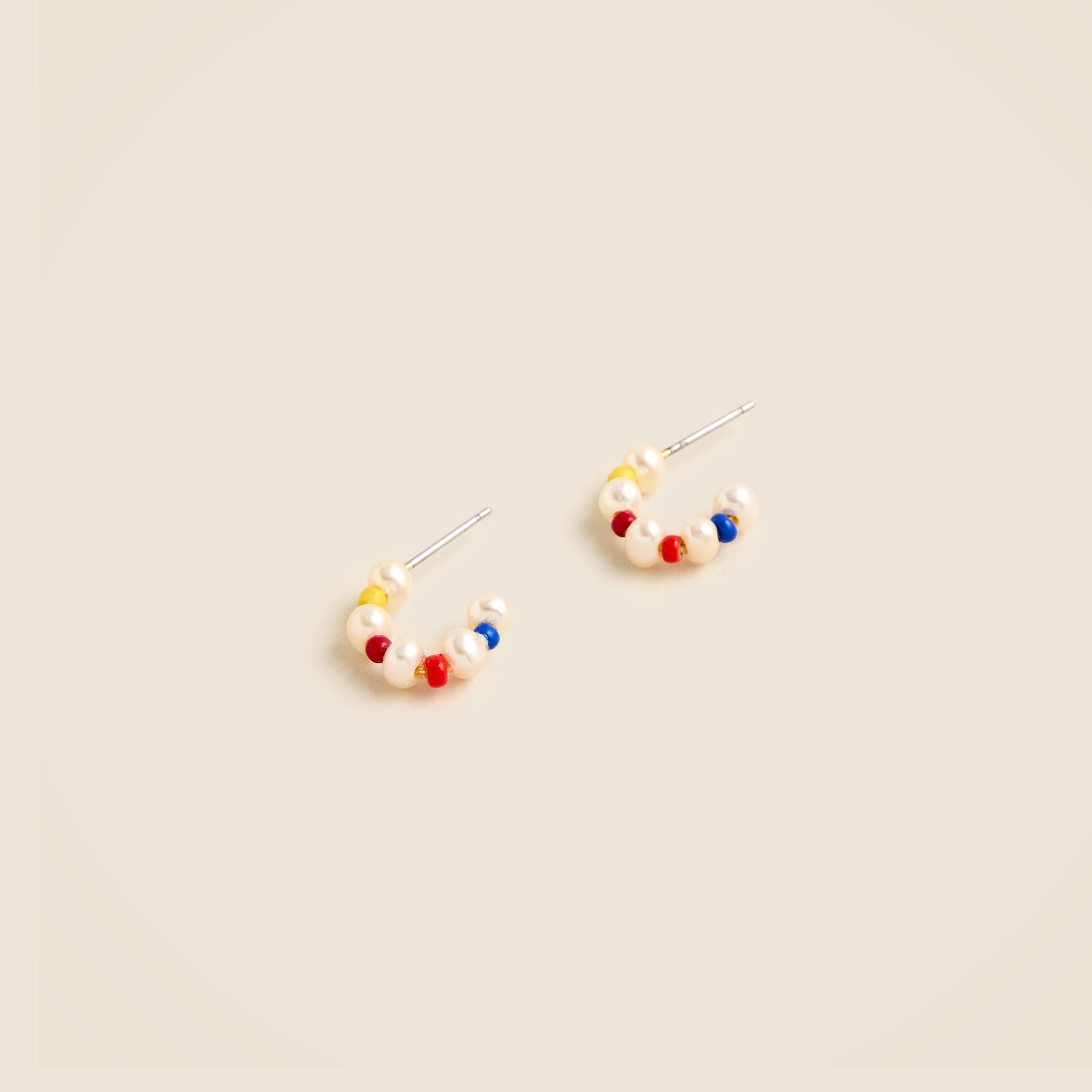 Freshwater pearl and bead earrings