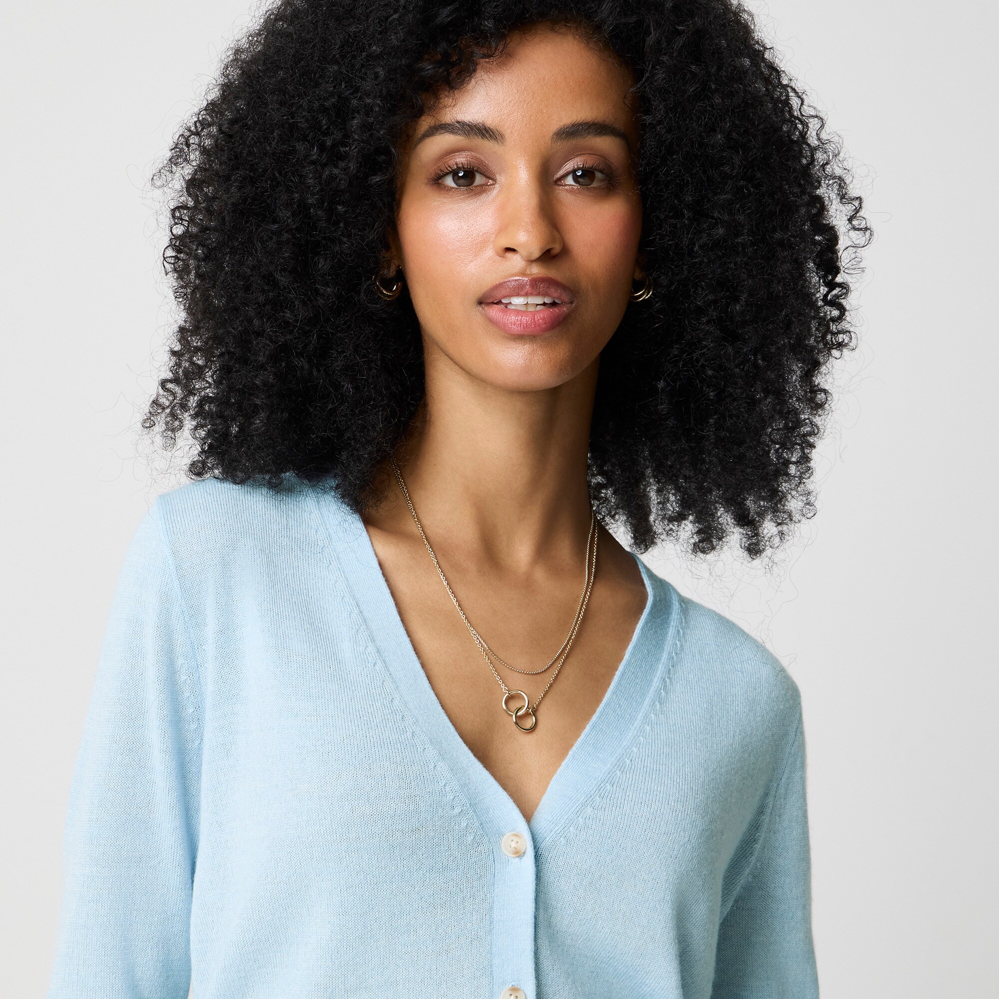 Merino wool-blend cardigan sweater