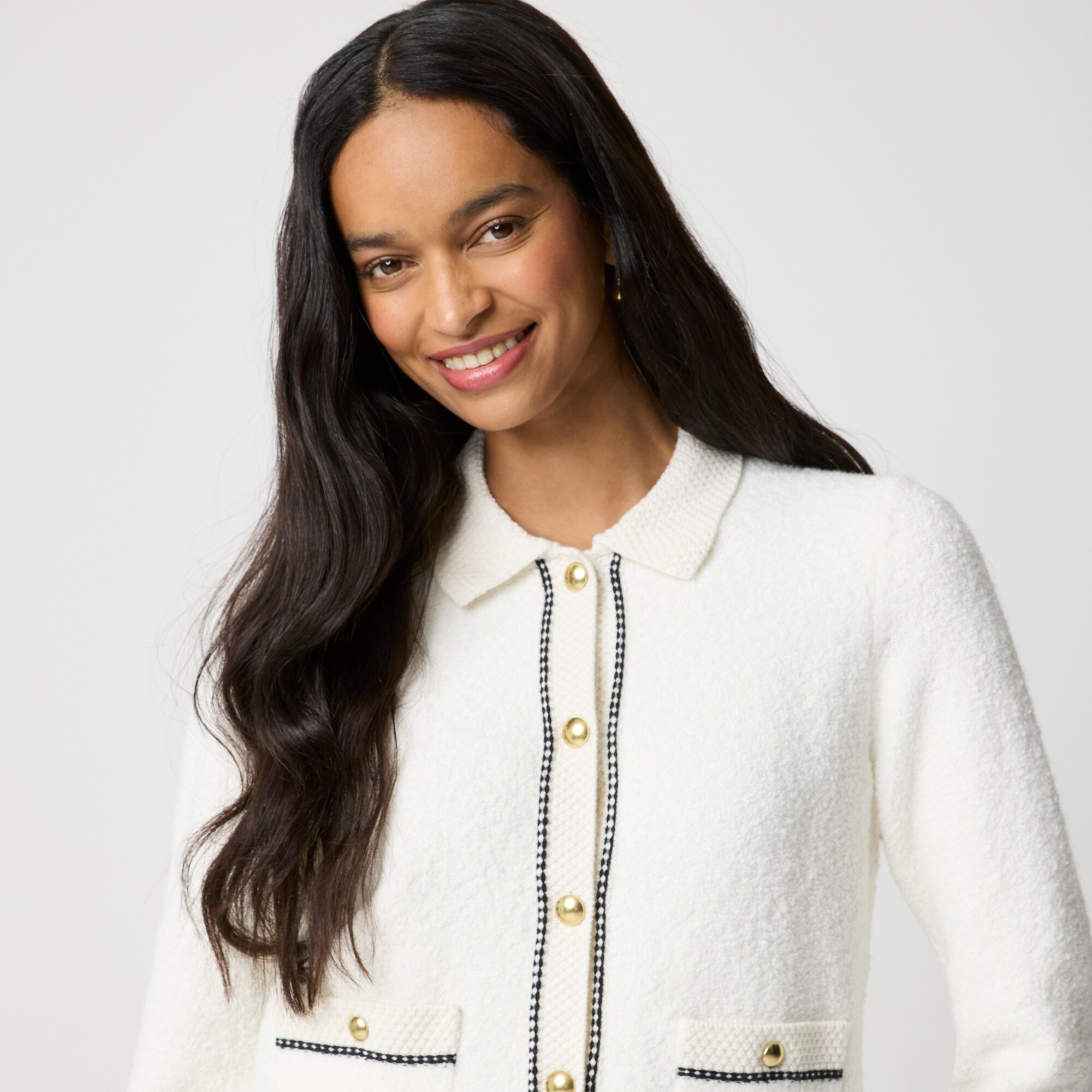 Bouclé Lady Cardigan Sweater For Women | Factory