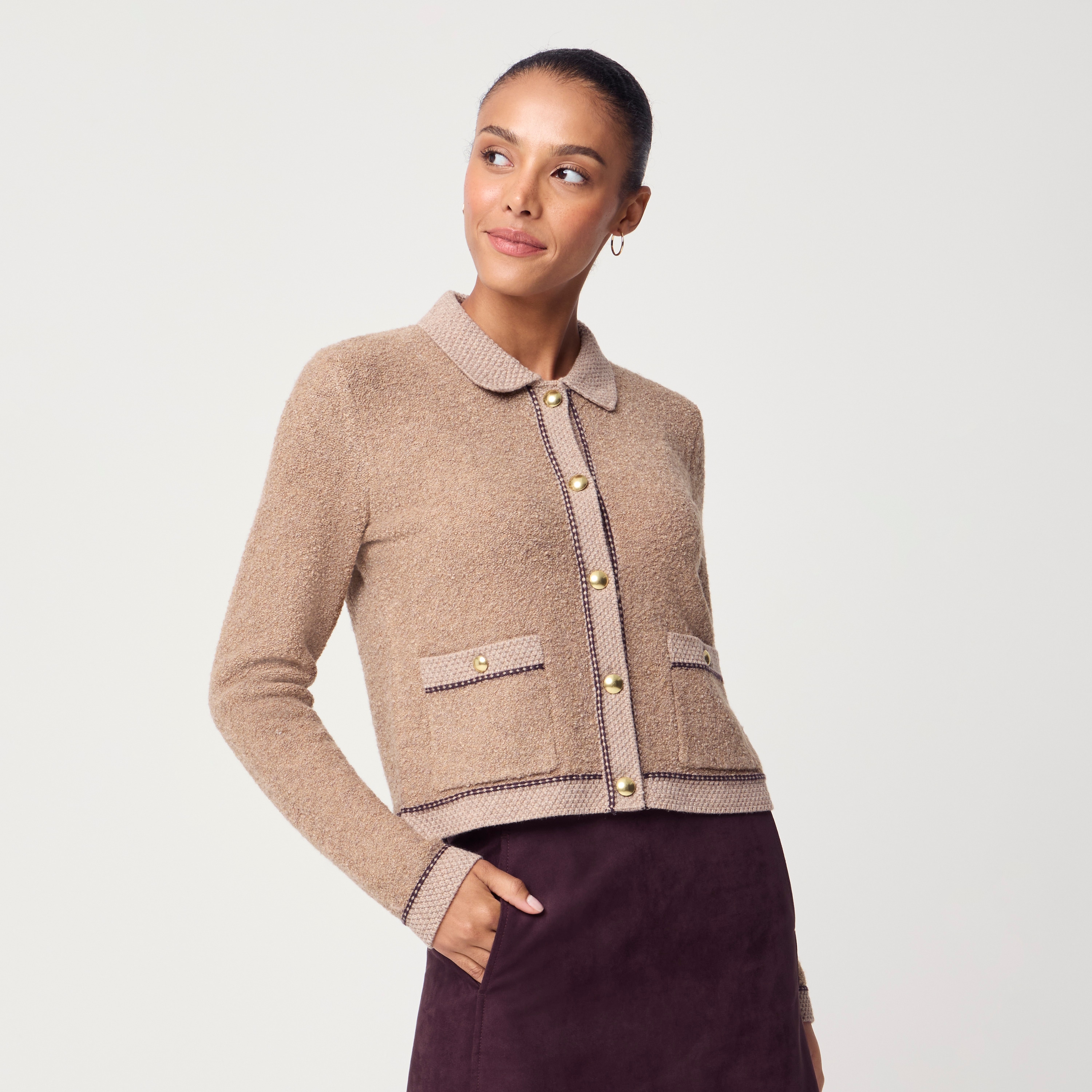 Bouclé lady cardigan sweater