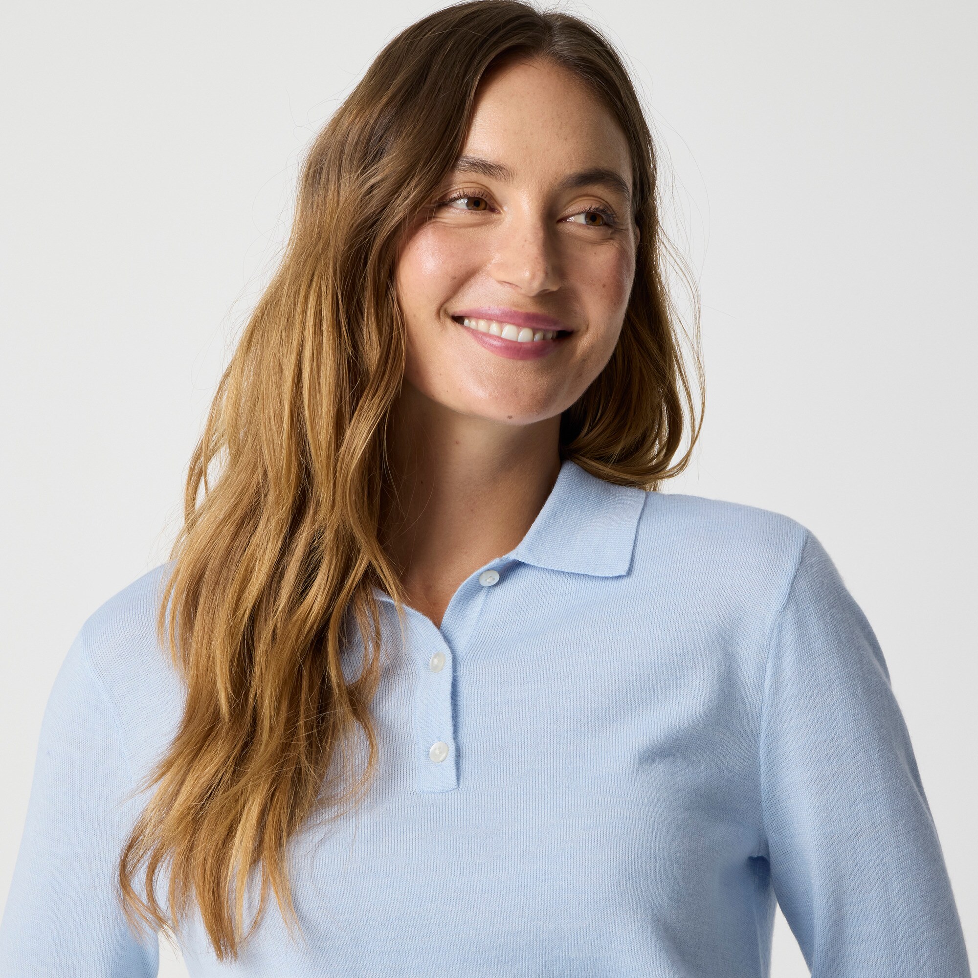 Merino wool-blend sweater-polo
