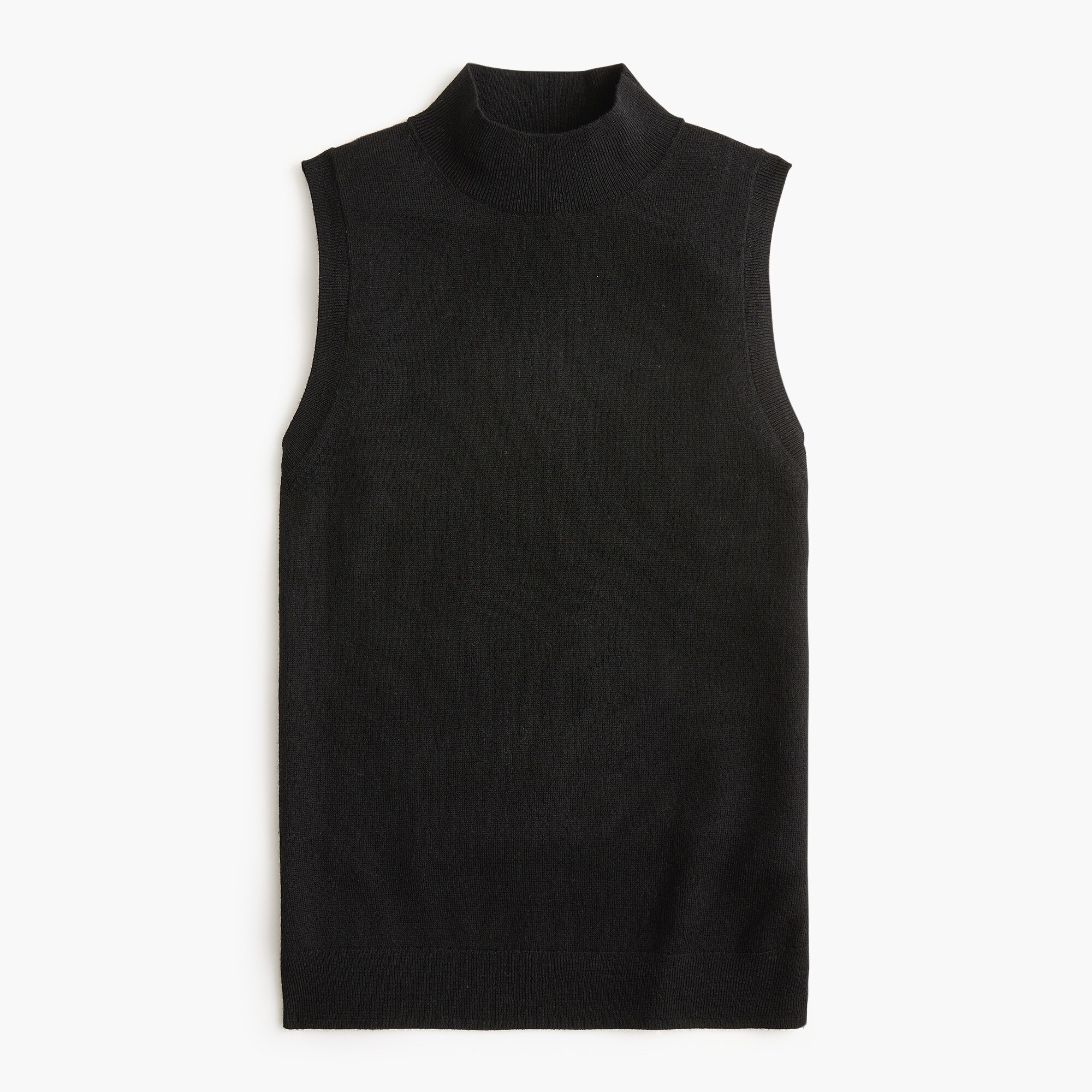 Merino wool-blend mockneck shell