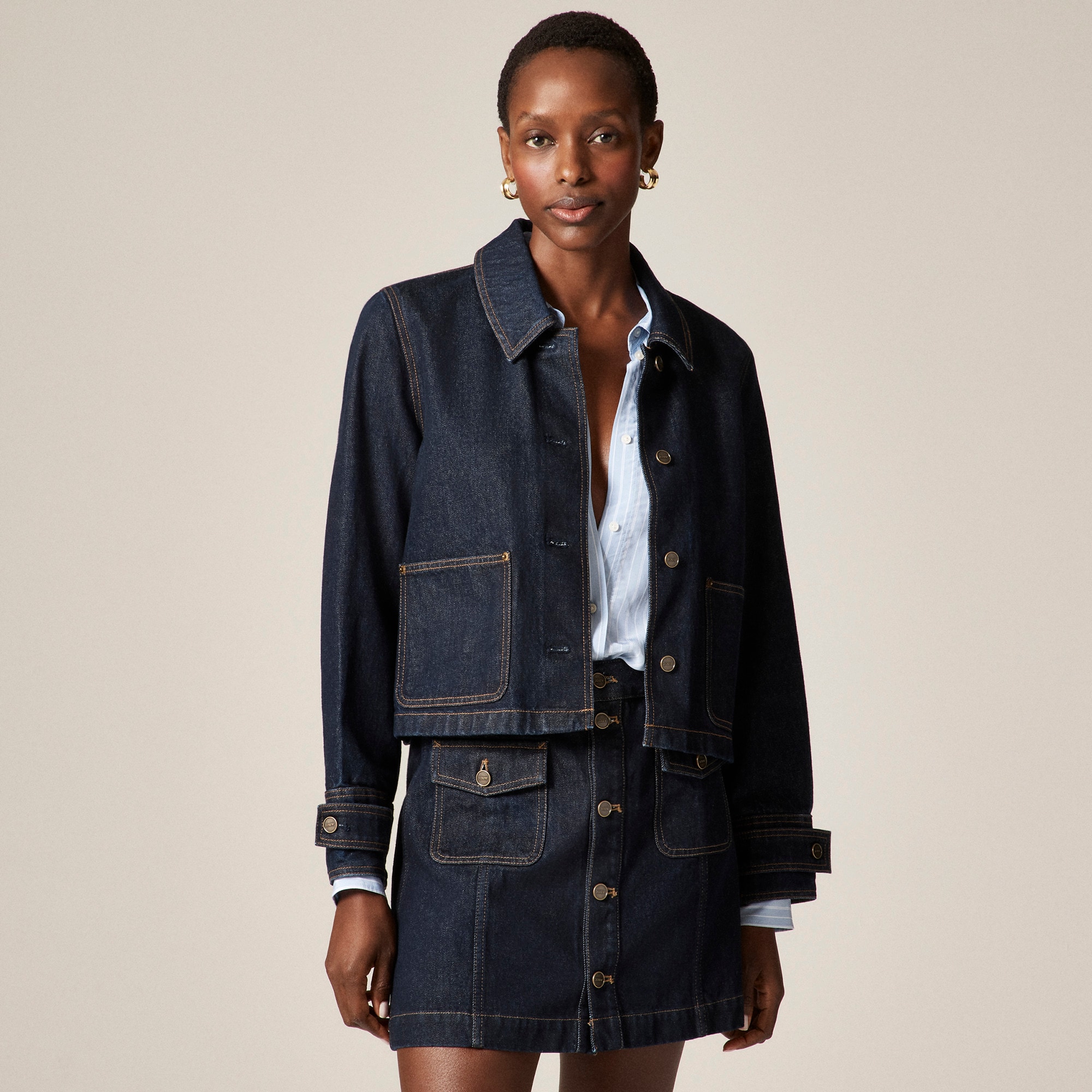 Cropped Barn Jacket&trade; in denim - image 3