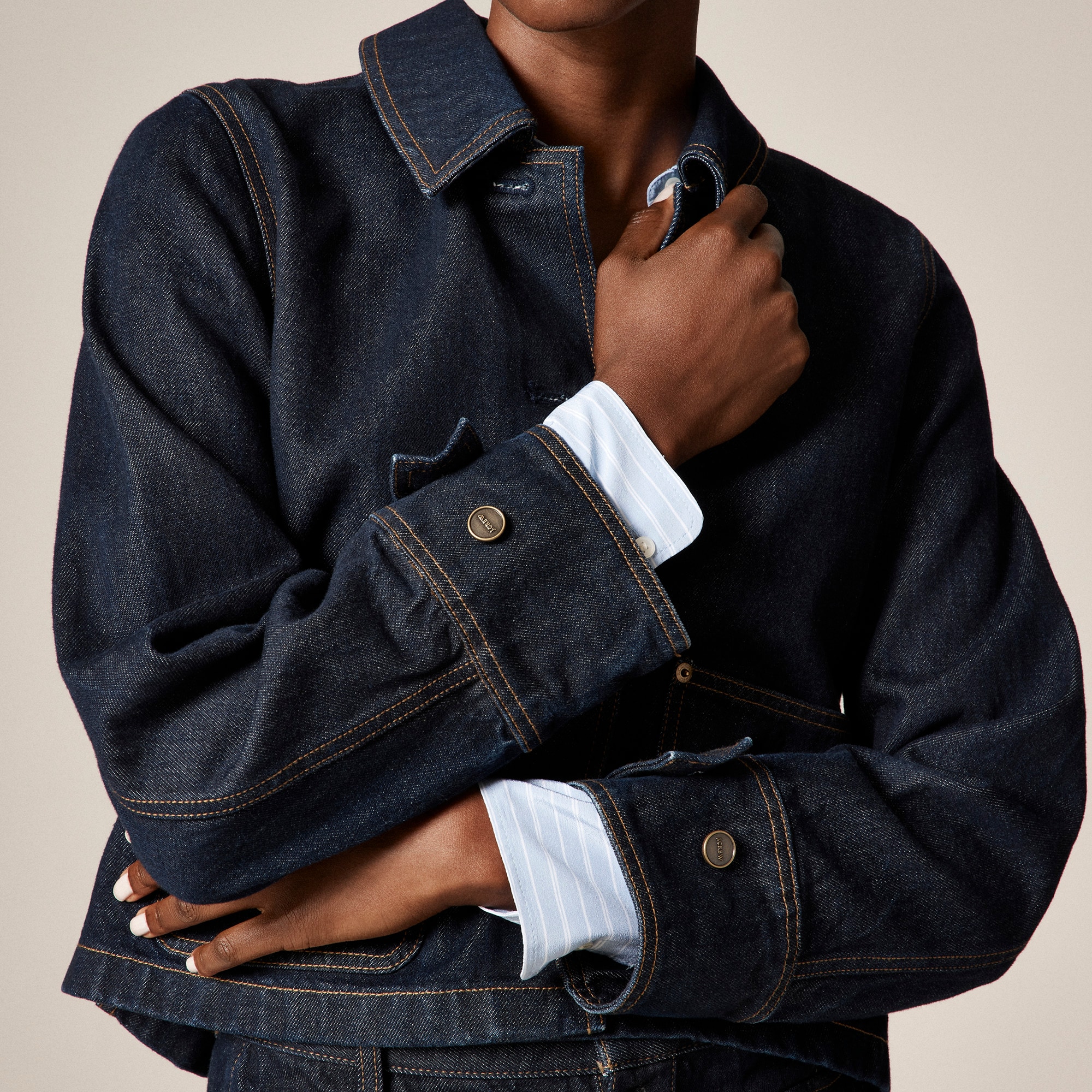 Cropped Barn Jacket&trade; in denim - image 4