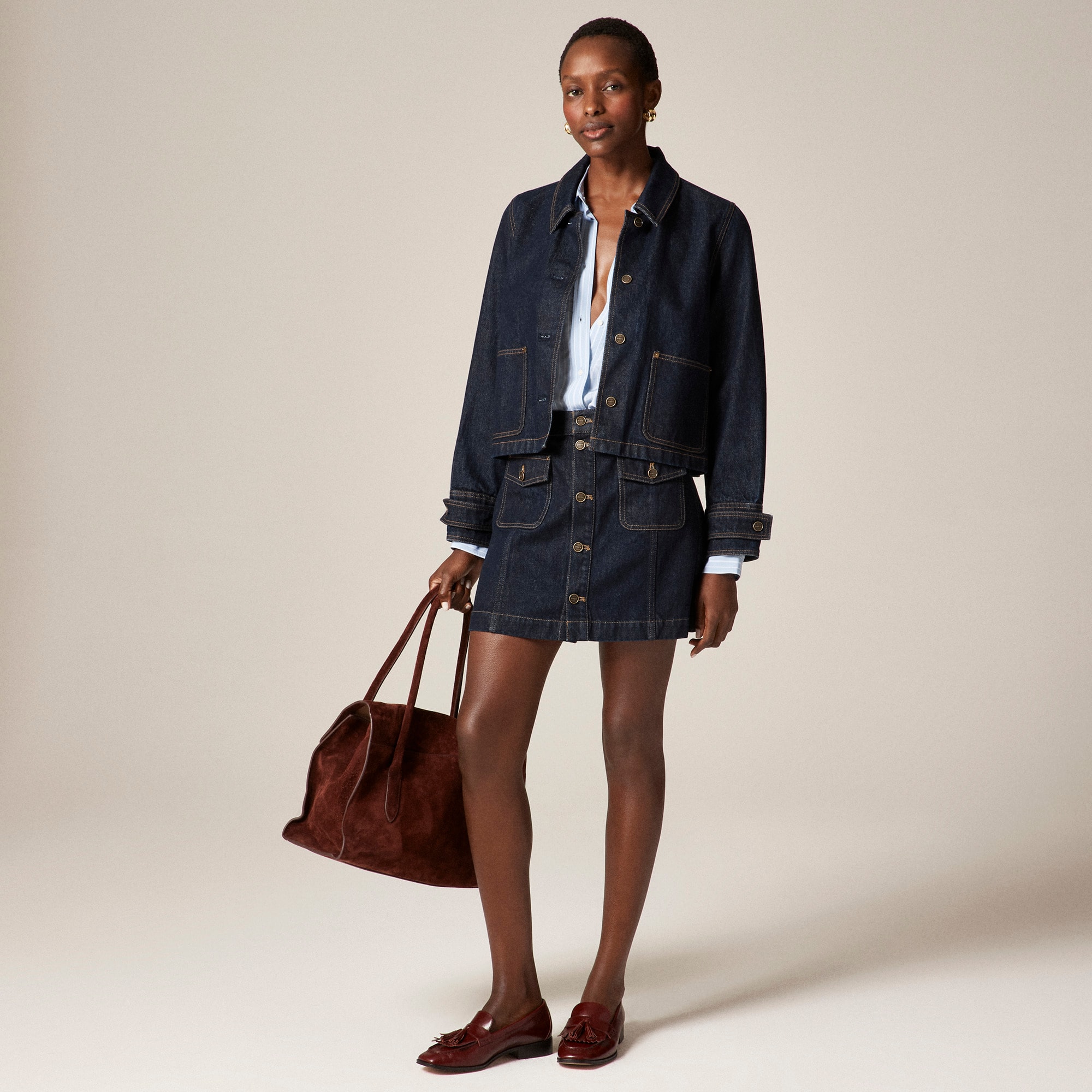 Cropped Barn Jacket™ in denim