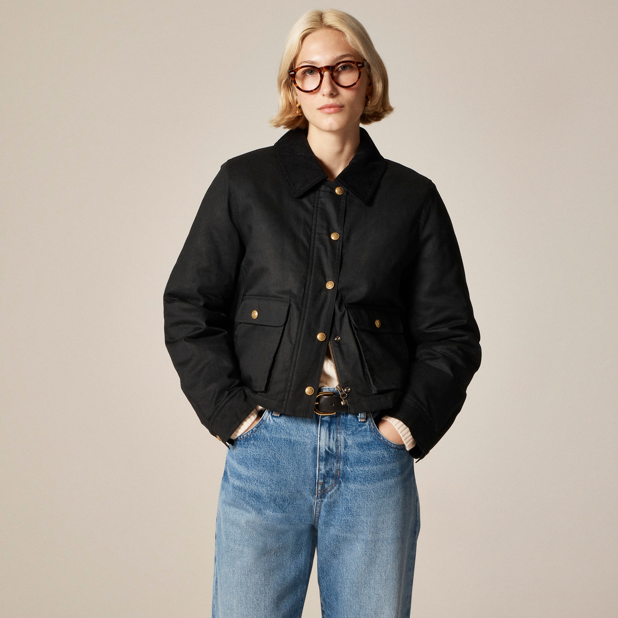 womens Cropped Barn Jacket&trade; in ripstop cotton