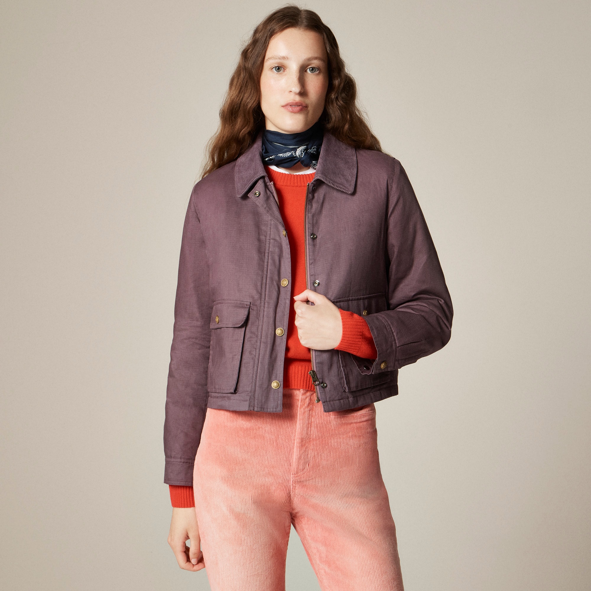 Cropped Barn Jacket™ In Ripstop Cotton For Women | J.Crew
