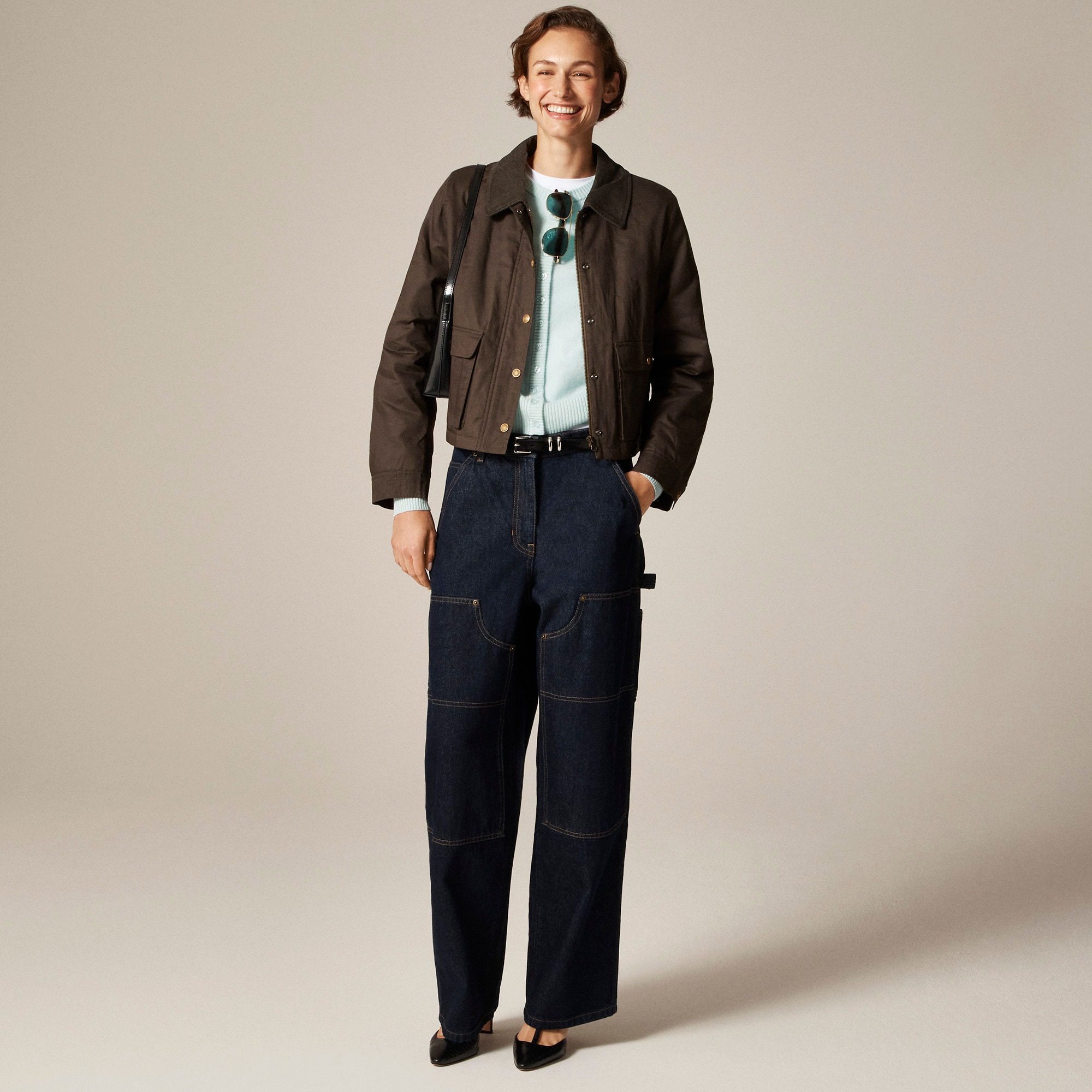 Women's cropped Barn Jacket™ in ripstop cotton