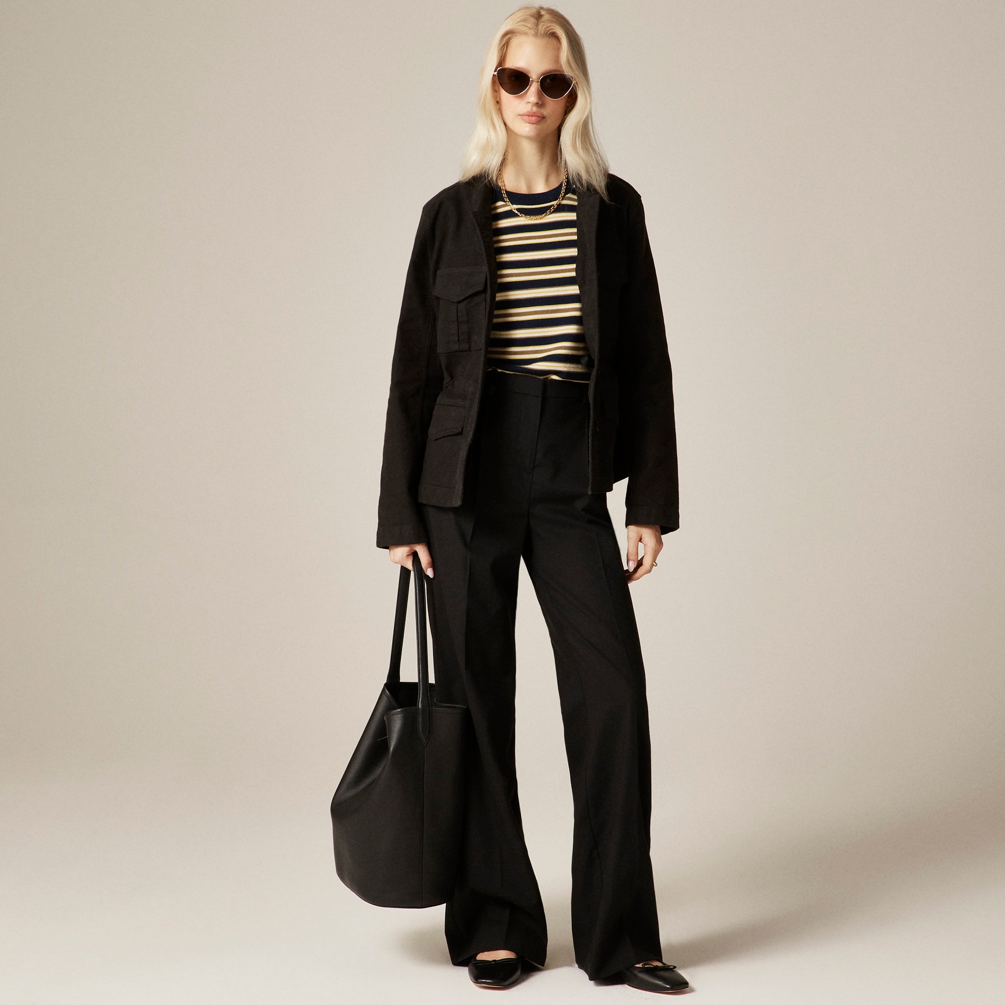 Utility Chore Jacket In Brushed Chino For Women | J.Crew