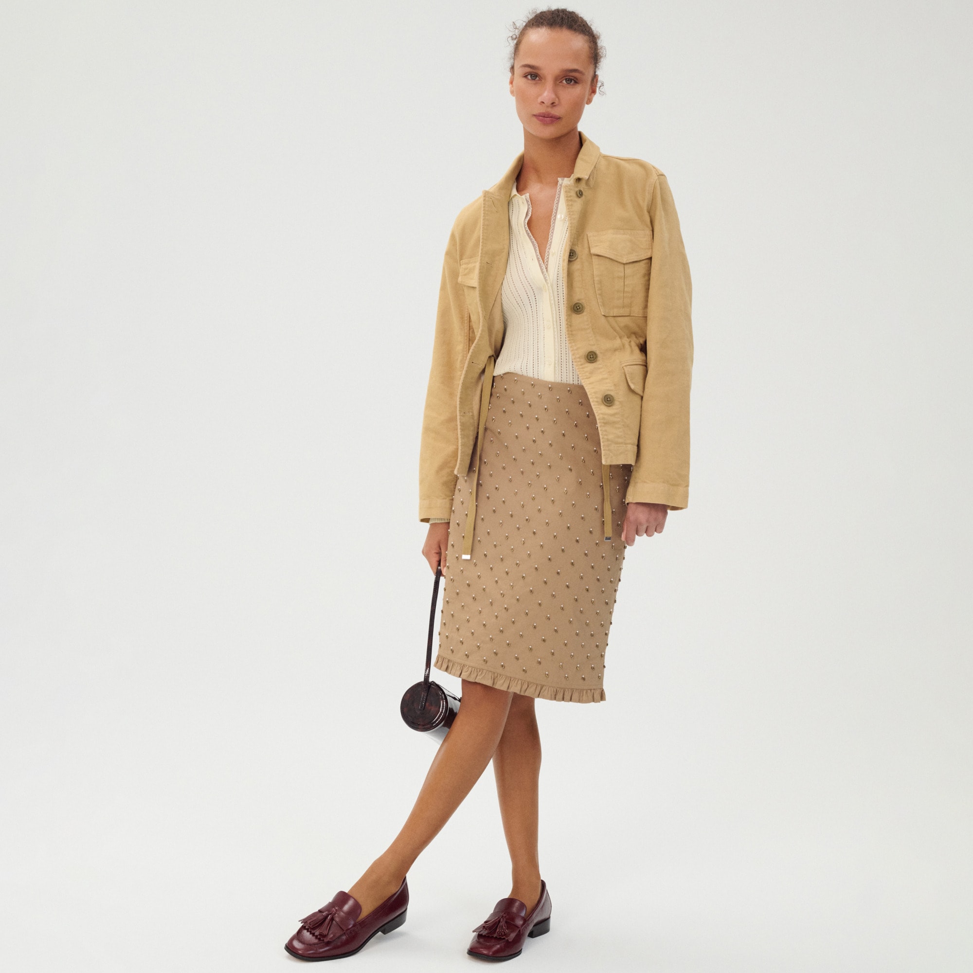 Utility chore jacket in brushed chino - image 2