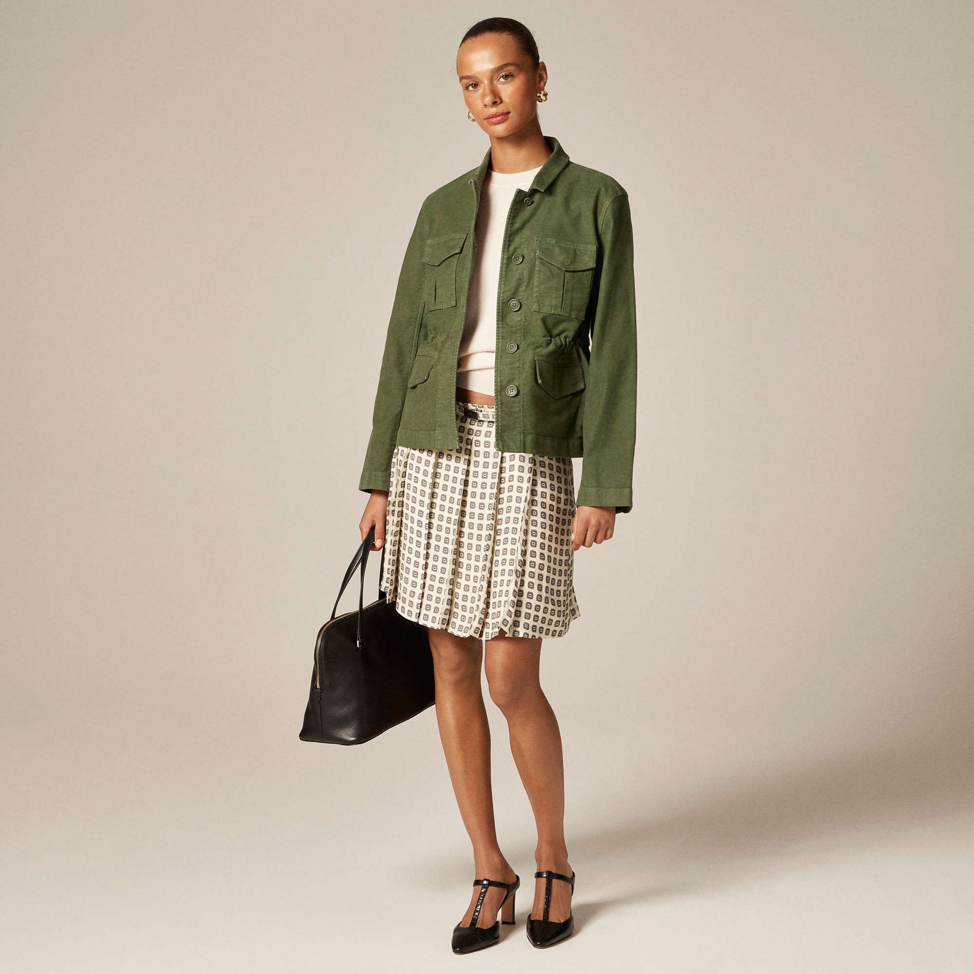 Utility chore jacket in brushed chino - image 4