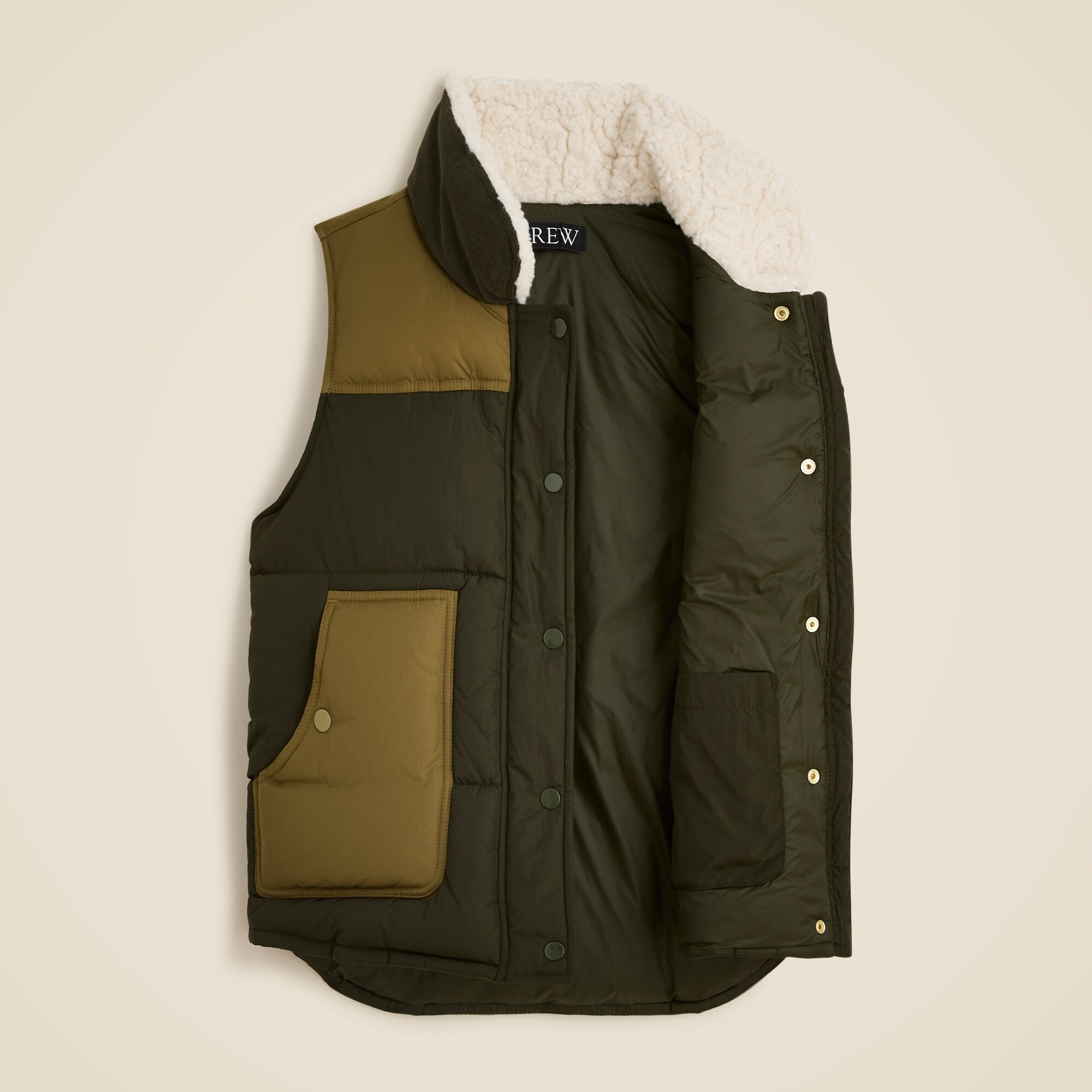 Colorblock puffer vest with PrimaLoft®