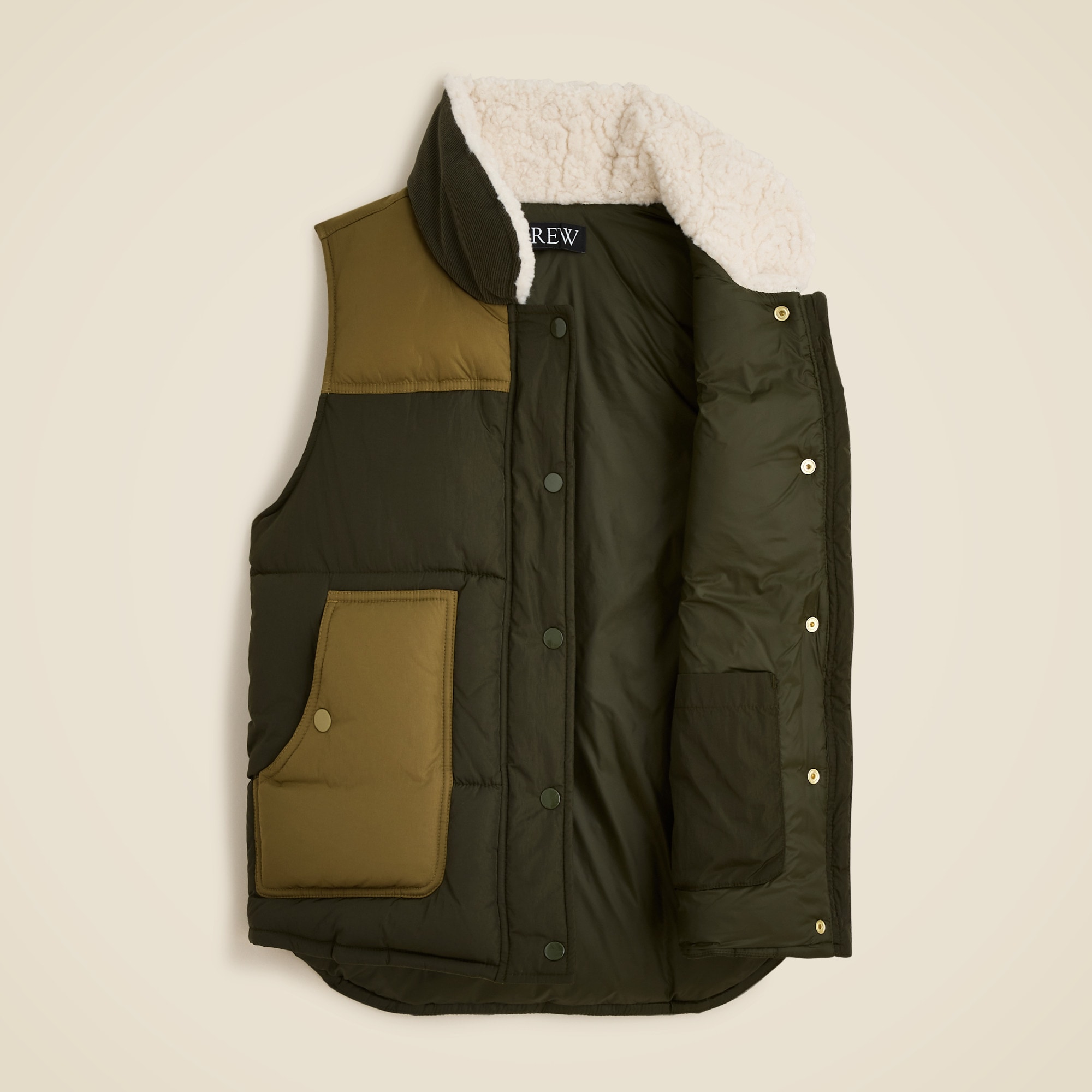 Colorblock puffer vest with PrimaLoft®