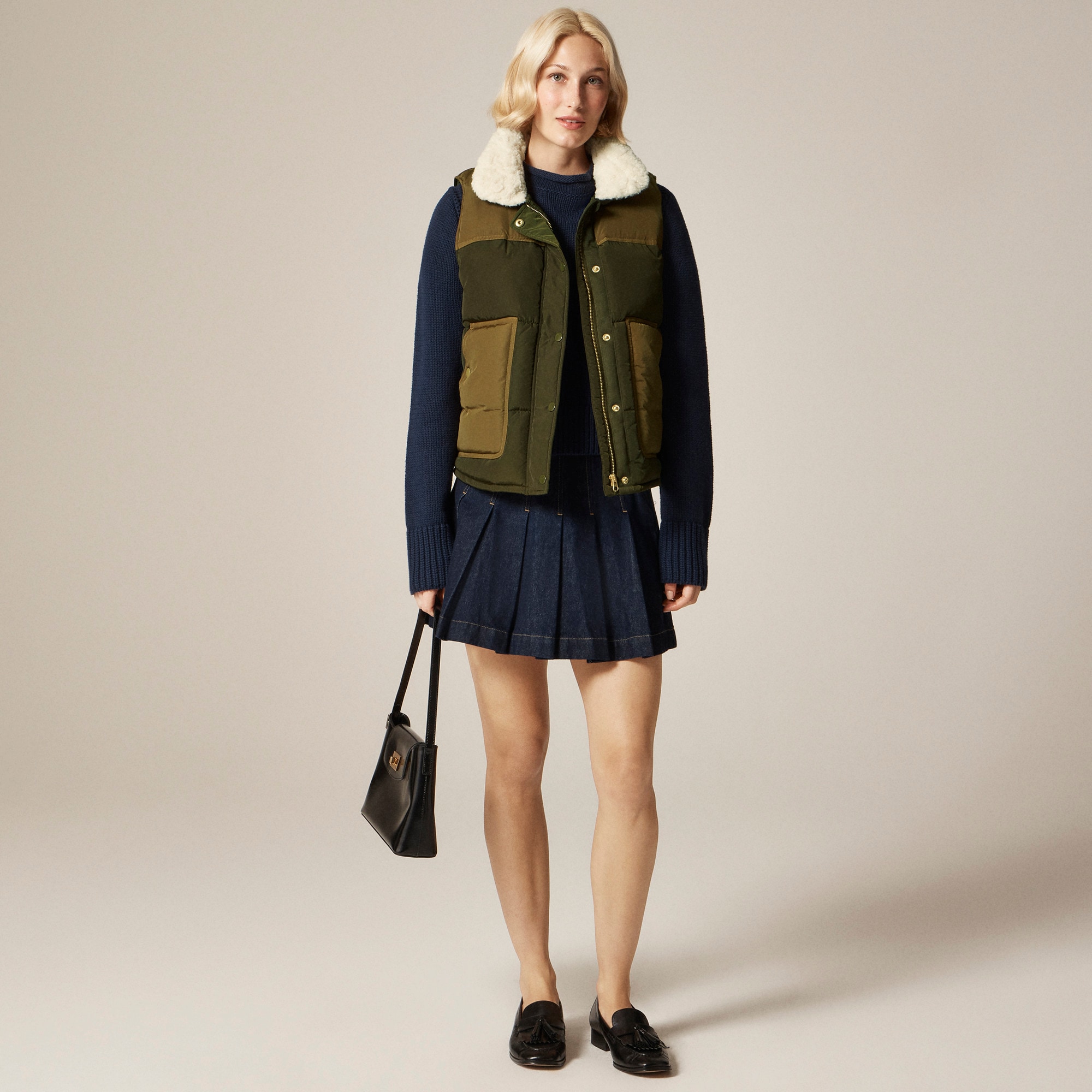 Colorblock puffer vest with PrimaLoft®