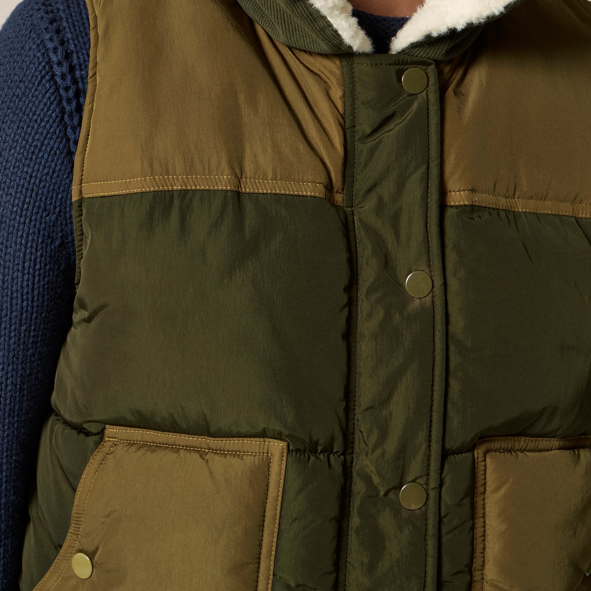 Colorblock puffer vest with PrimaLoft®