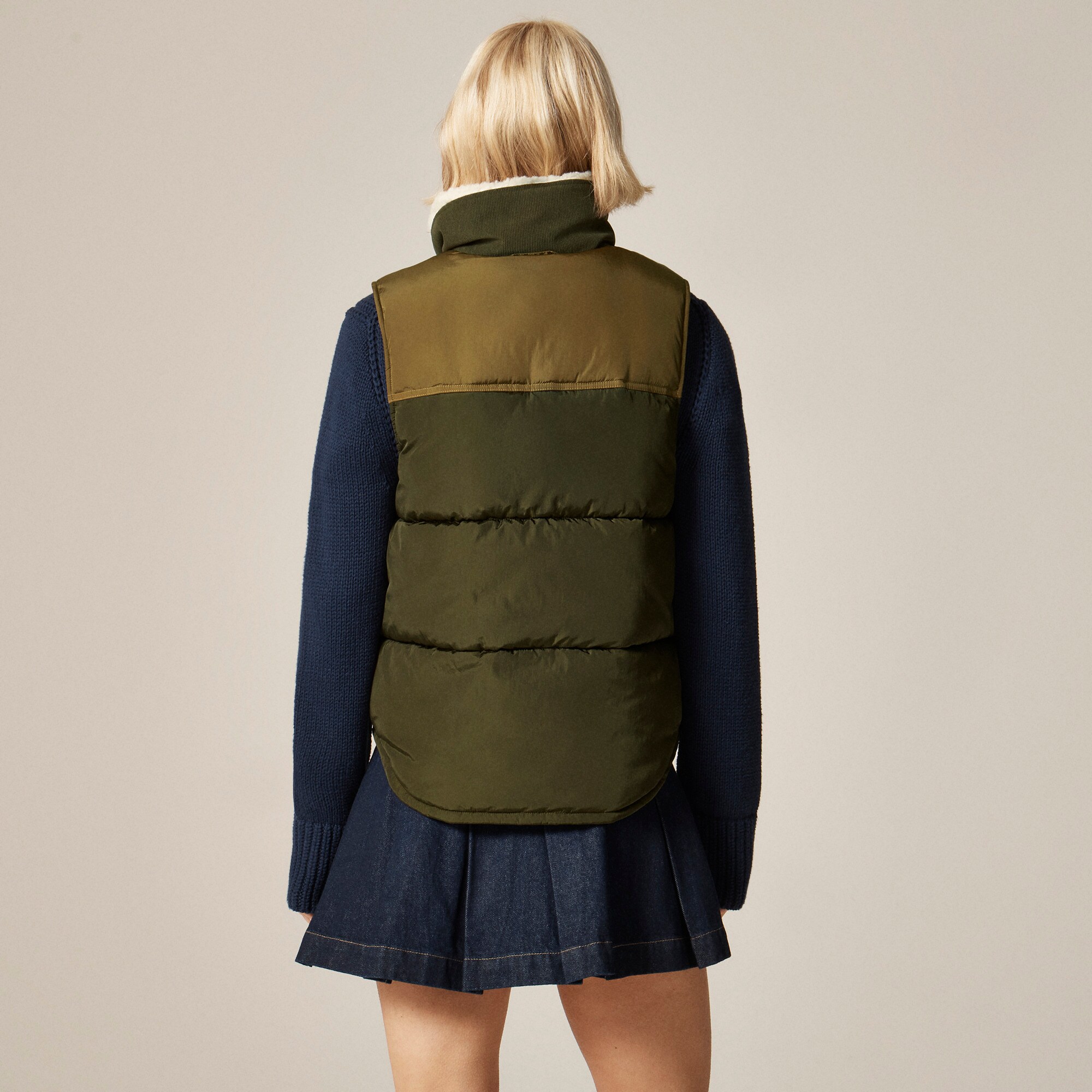 Colorblock puffer vest with PrimaLoft®