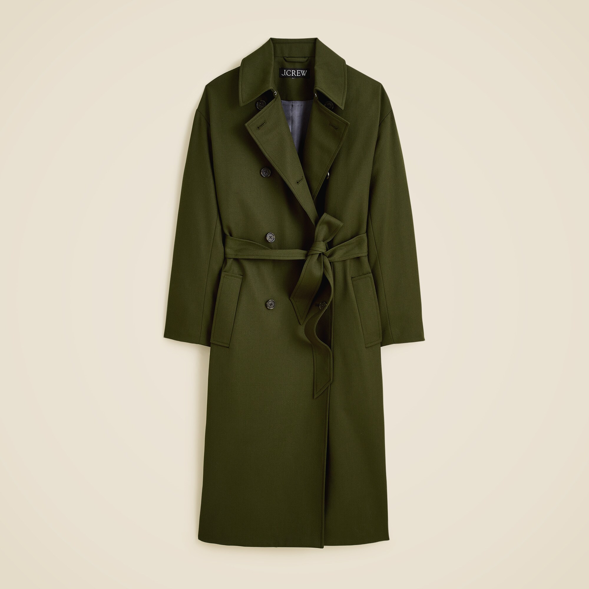 Trench coat in wool blend