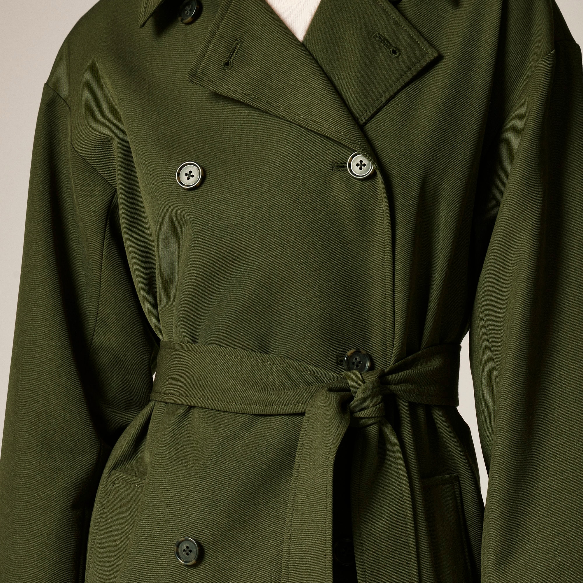 Trench coat in wool blend